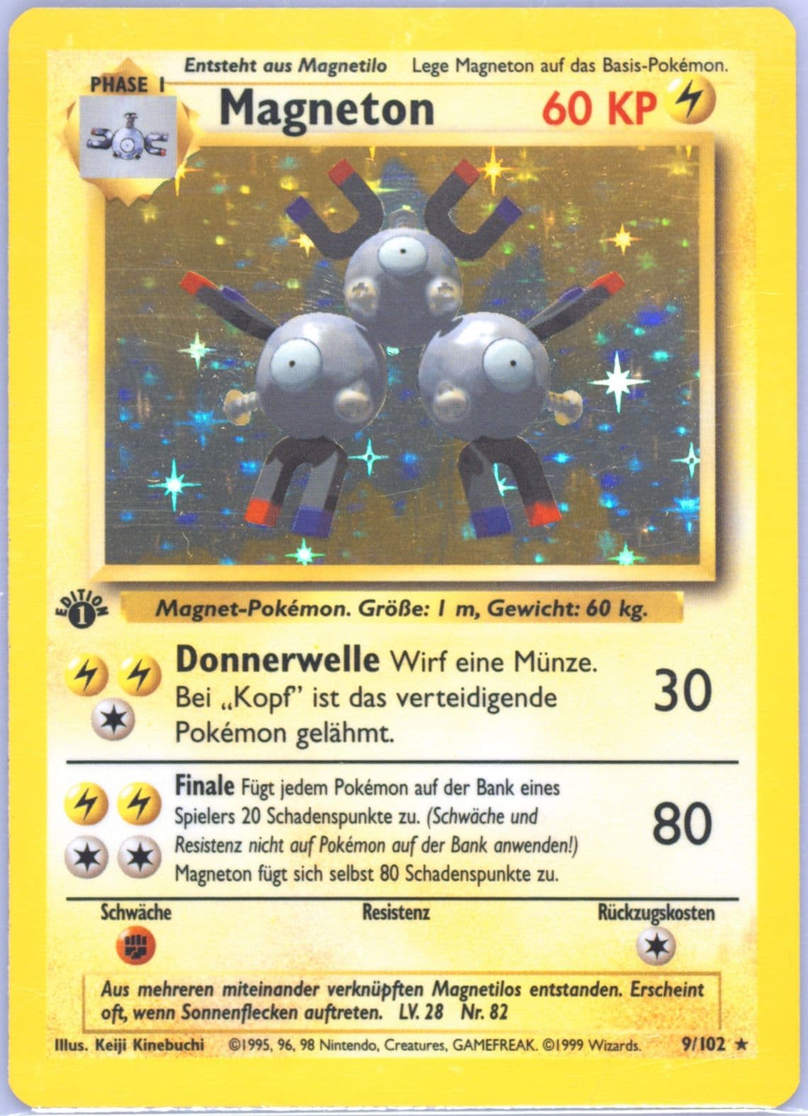 Magneton-Holo 1st Edition (9) 1999 Pokemon German