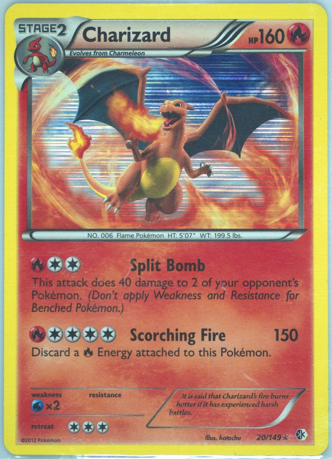 Charizard-Holo (20) 2012 Pokemon Black & White Boundaries Crossed