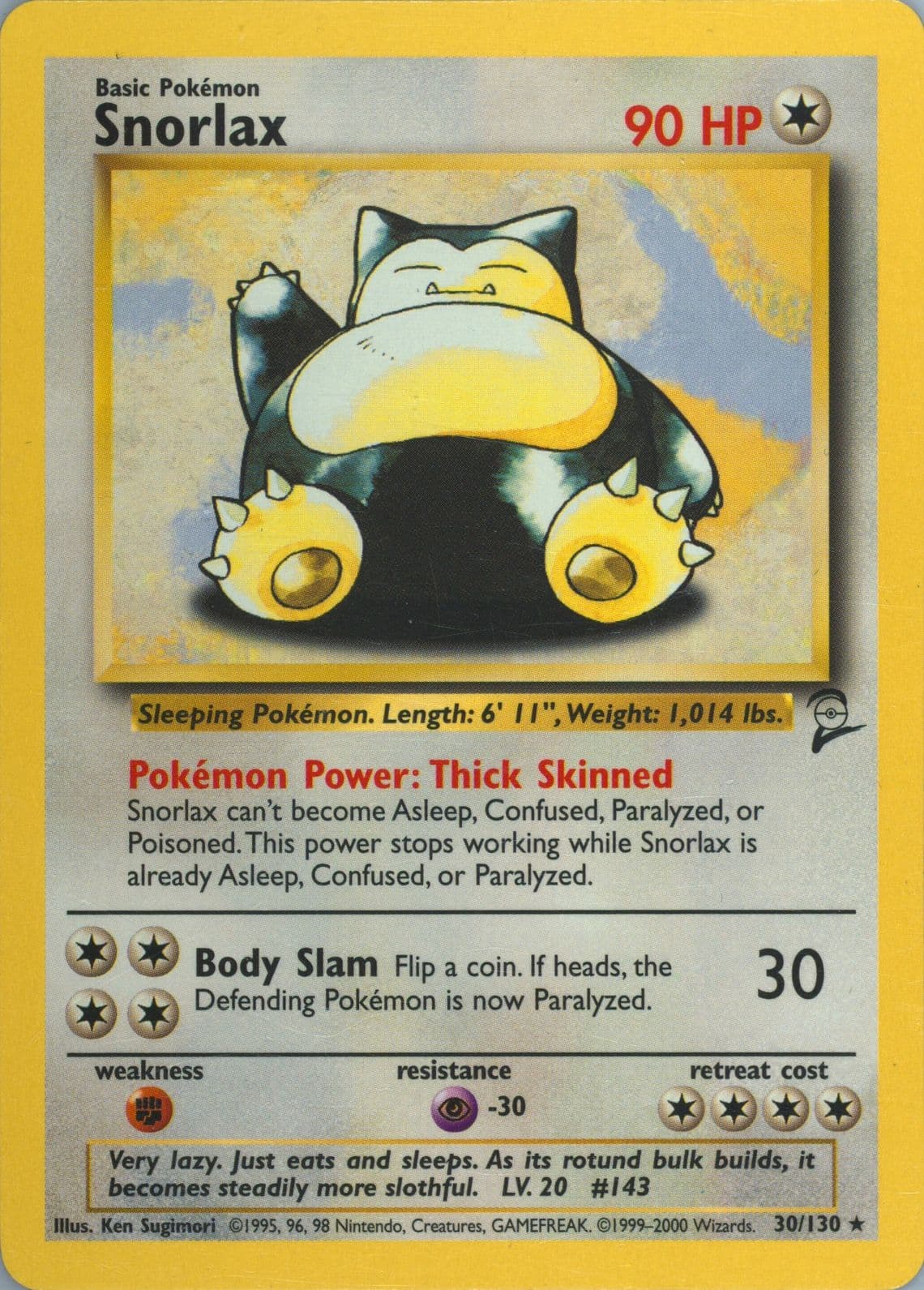 Snorlax (30) 2000 Pokemon Game Base II