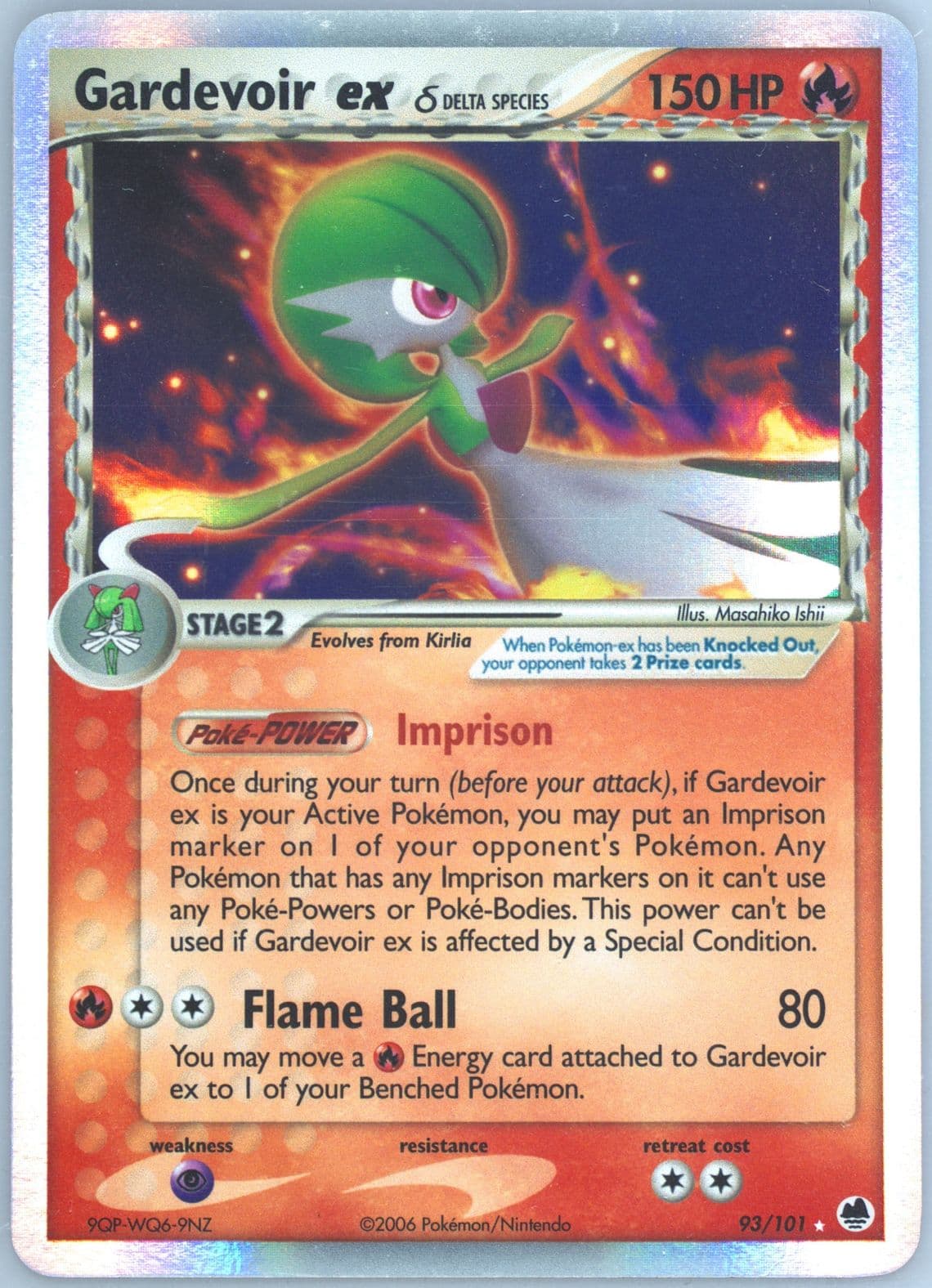 Gardevoir EX-Holo (93) 2006 Pokemon EX Dragon Frontiers
