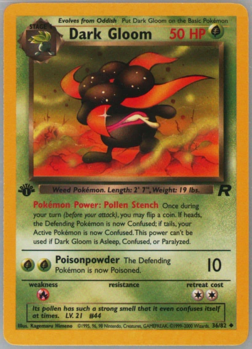 Dark Gloom 1st Edition (36) 2000 Pokemon Rocket