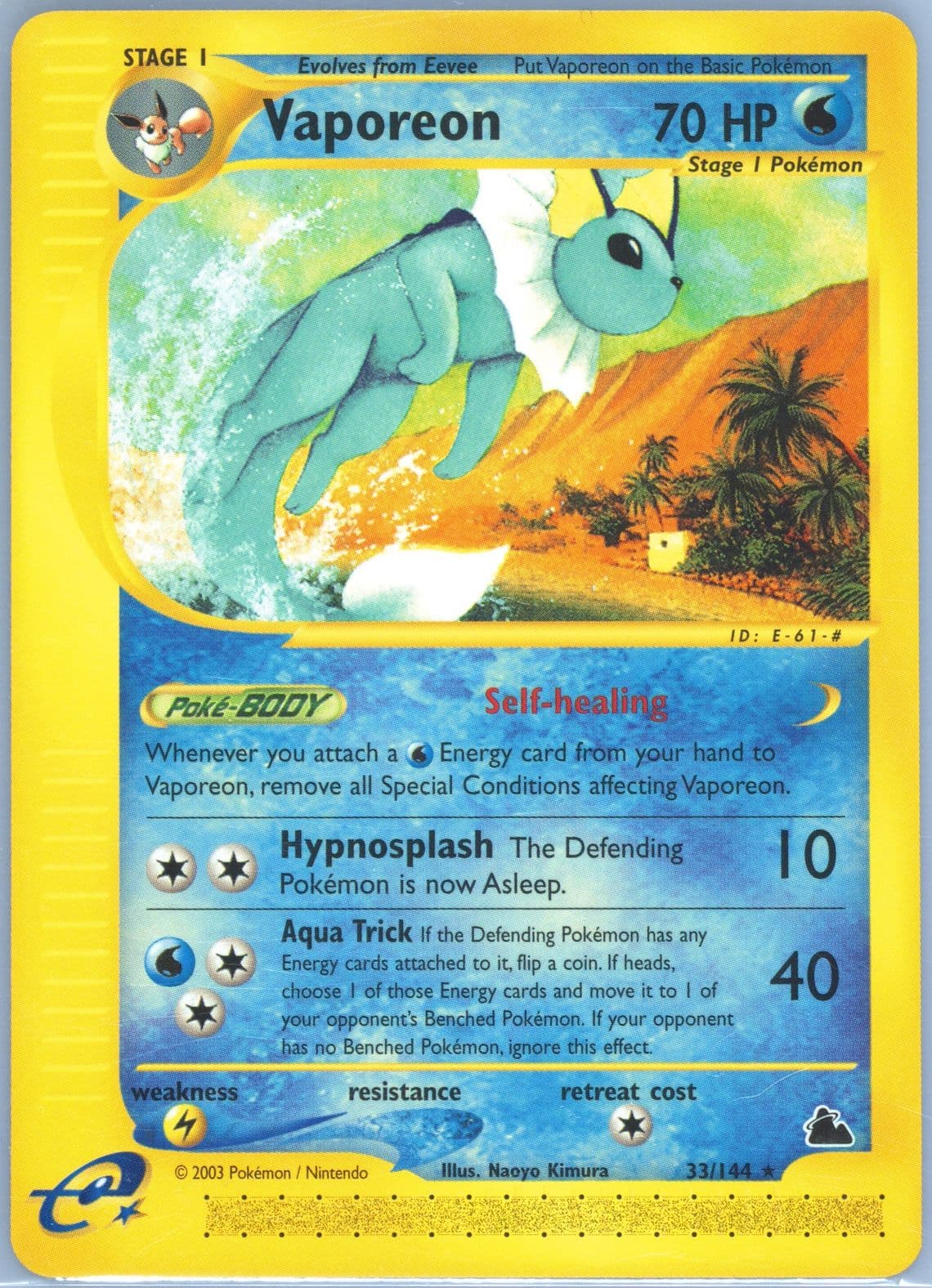 Vaporeon (33) 2003 Pokemon Skyridge