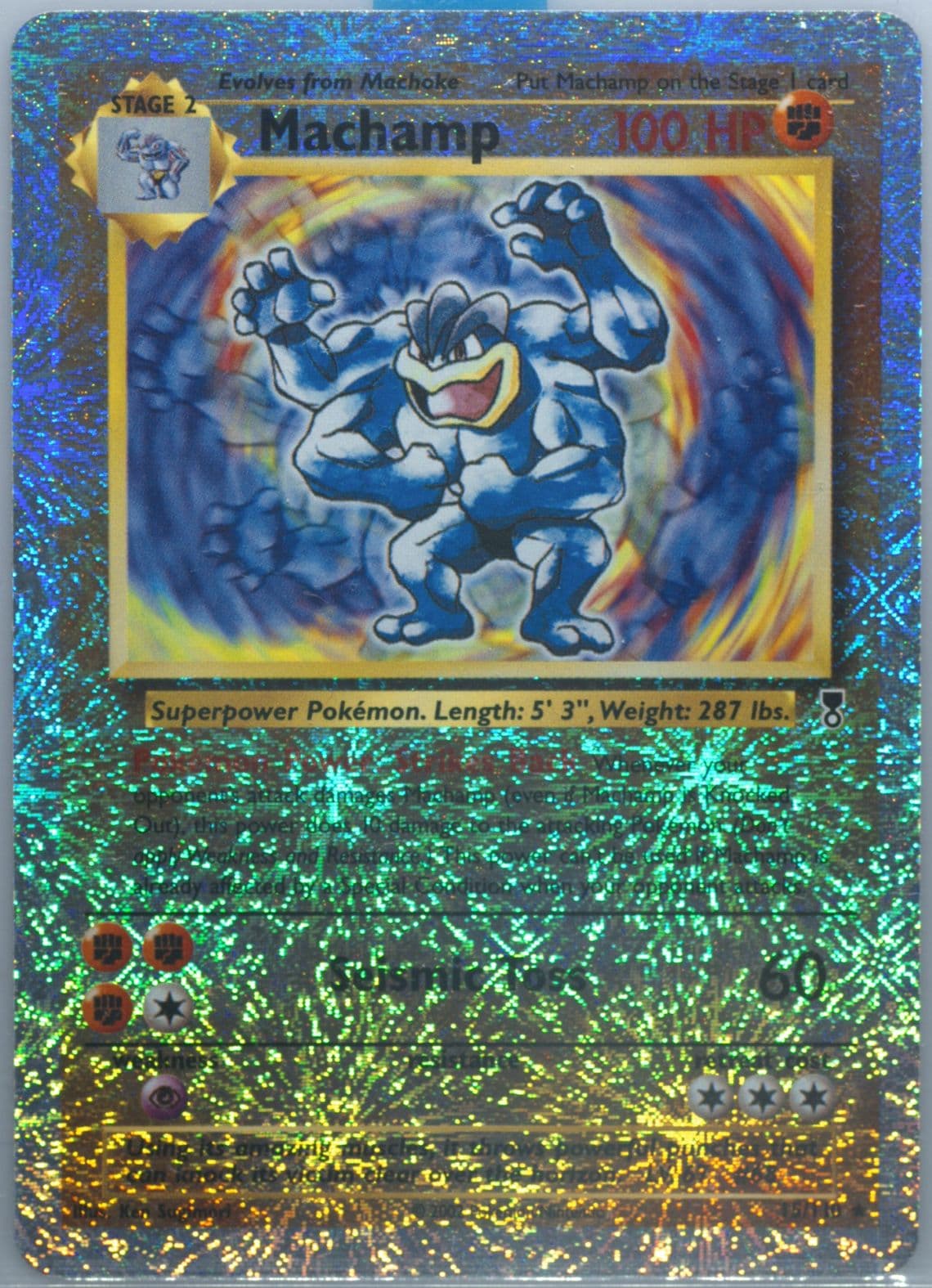 Machamp-Reverse Foil (15) 2002 Pokemon Legendary Collection