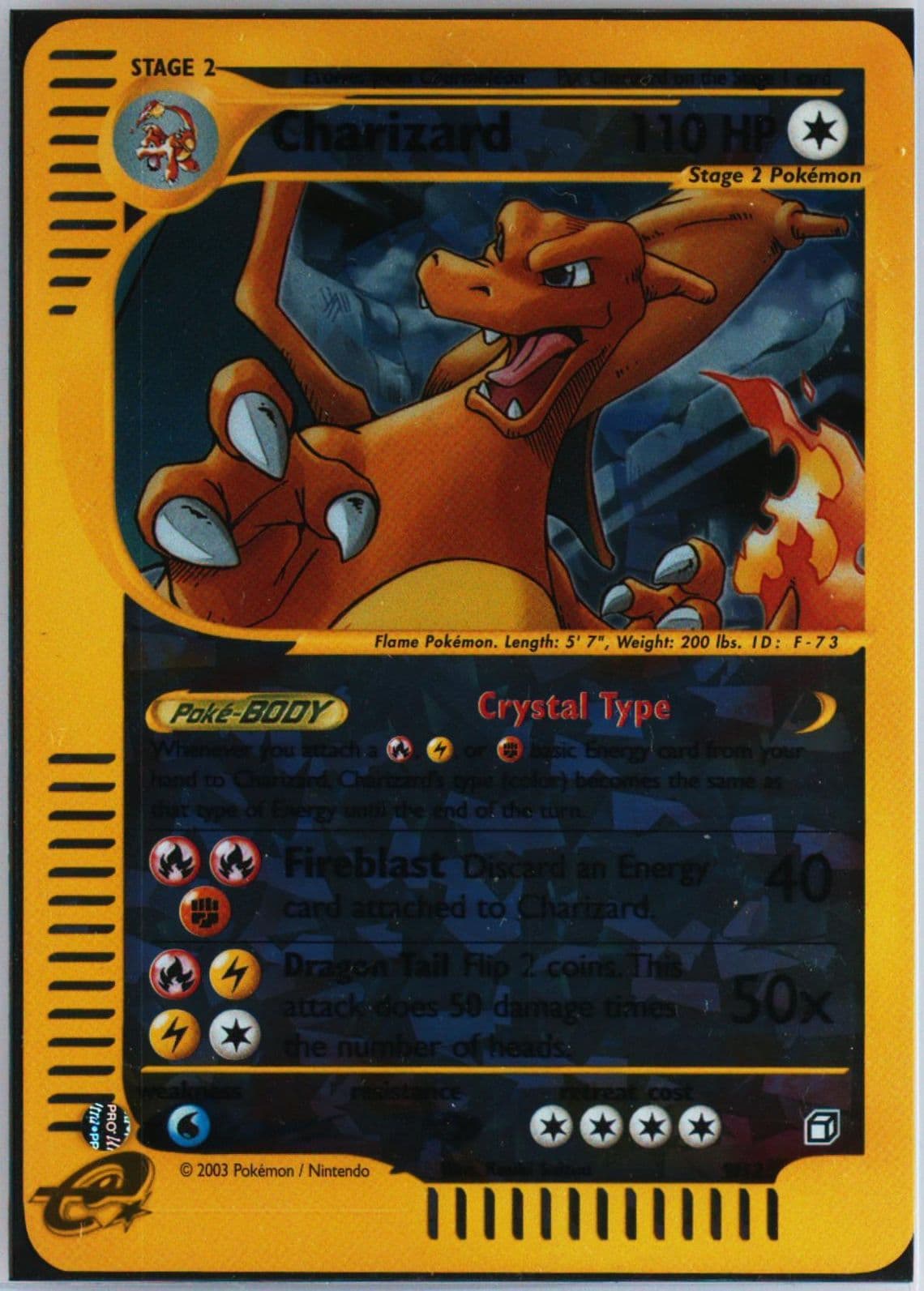 Charizard (9) 2003 Pokemon Skyridge Box Topper