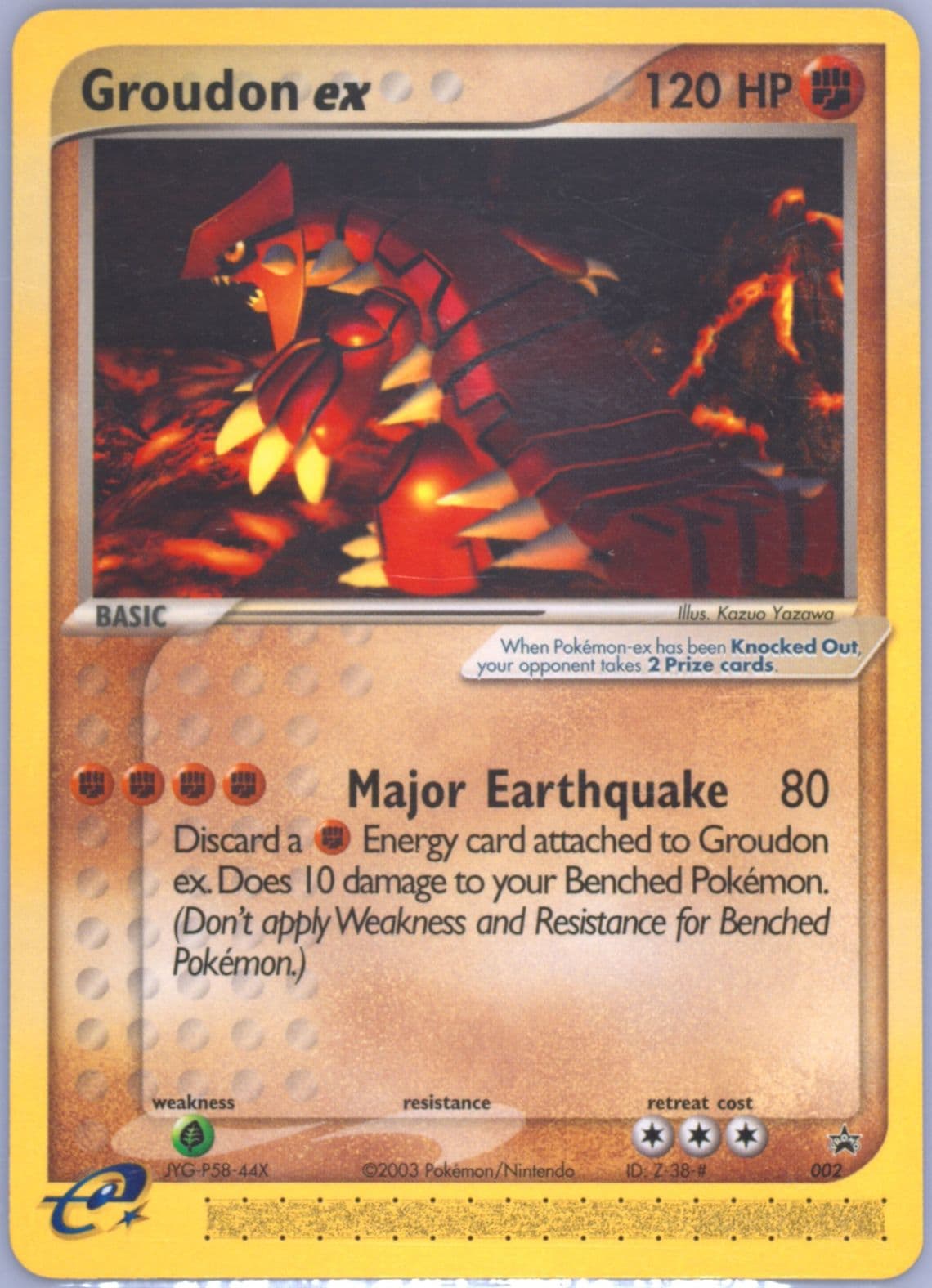 Groudon EX (002) 2003 Pokemon Black Star Promo