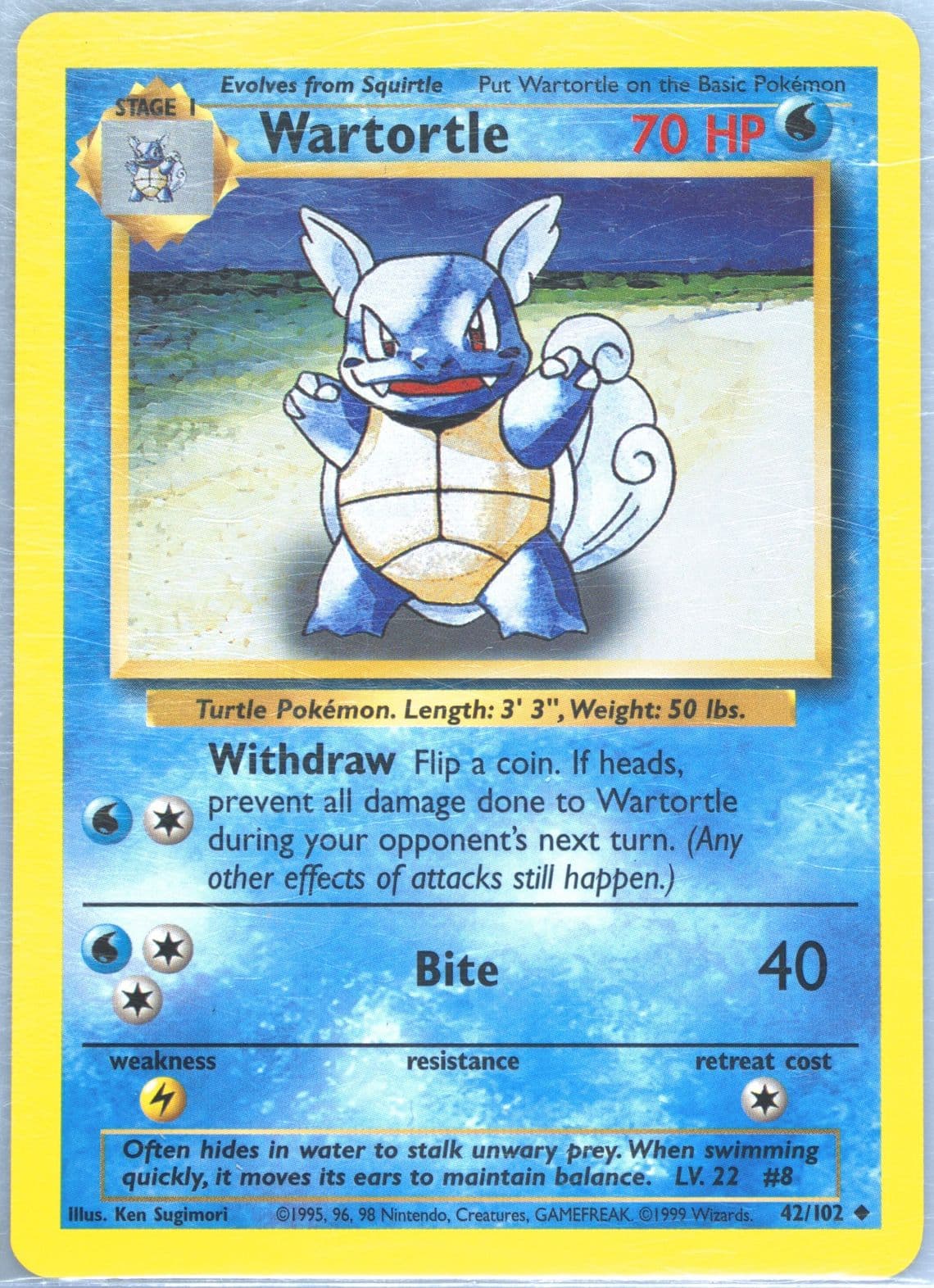 Wartortle Evolution Box Error (42) 1999 Pokemon Game