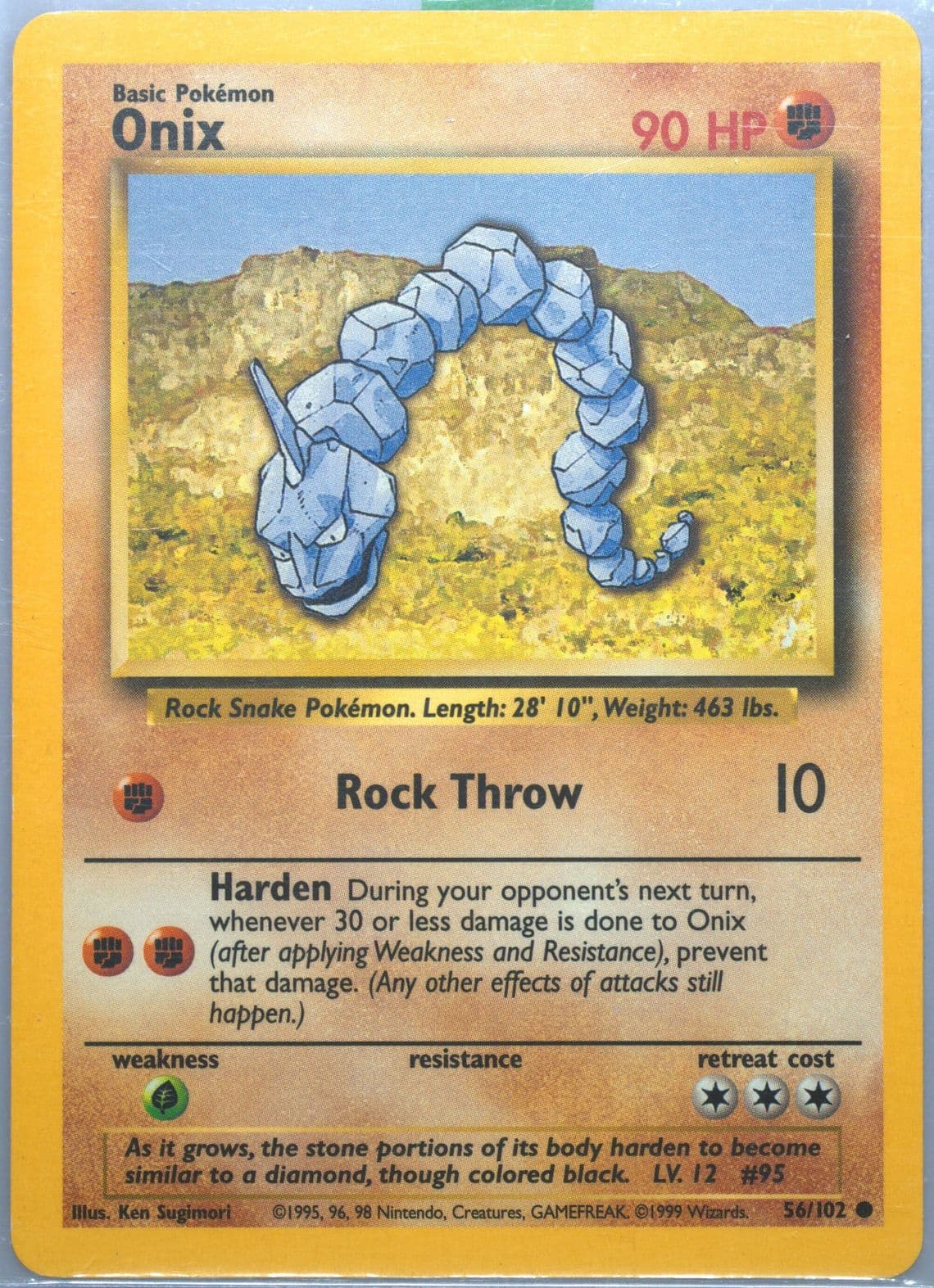 Onix Trainer Deck A (56) 1999 Pokemon Game