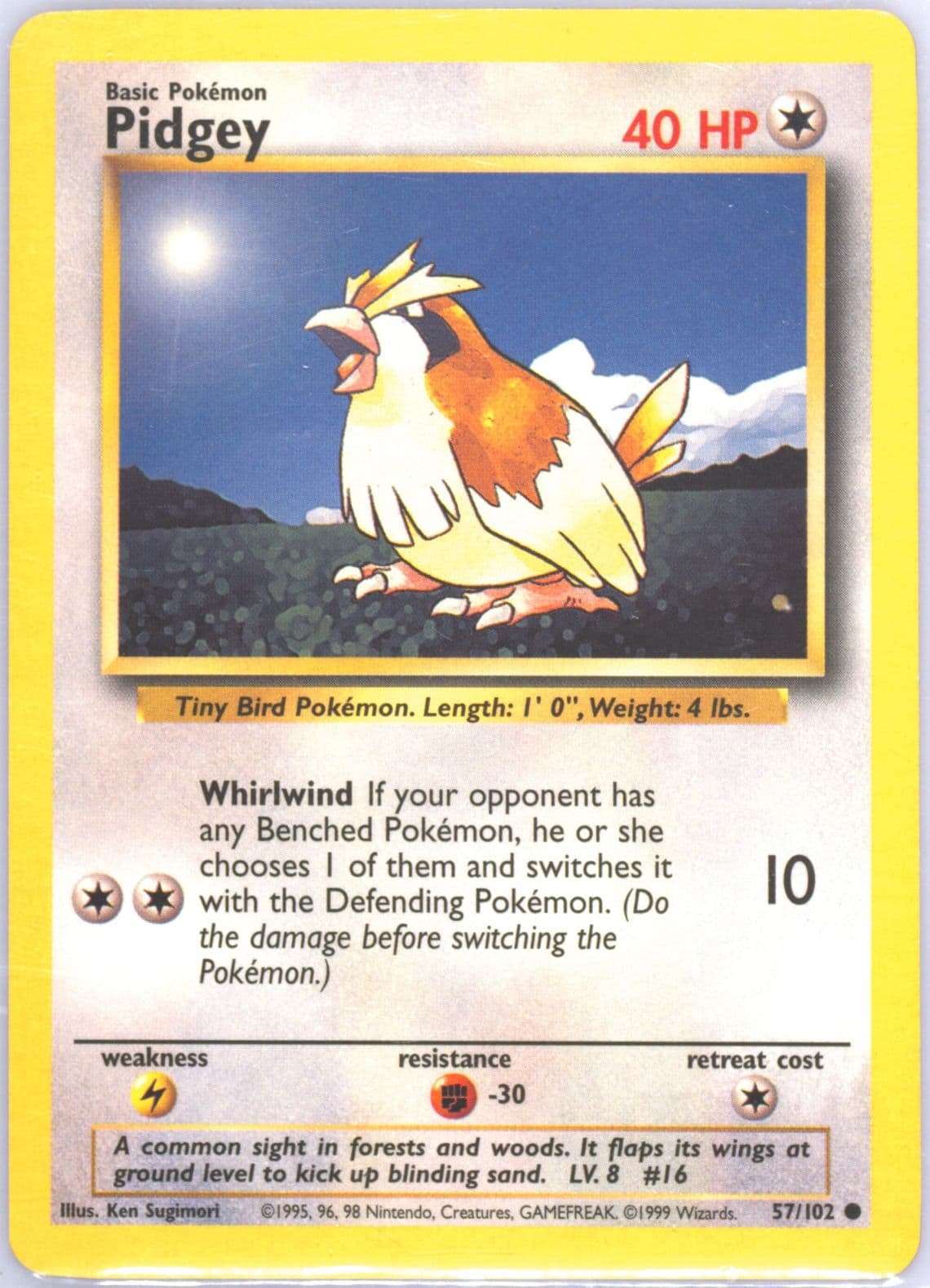 Pidgey Trainer Deck B (57) 1999 Pokemon Game