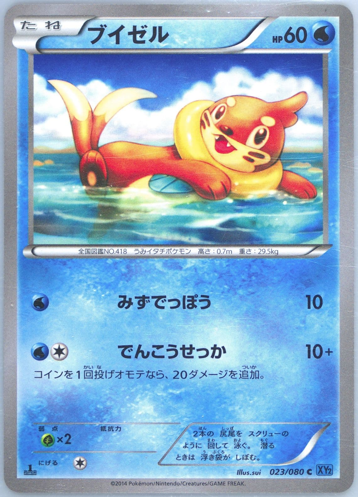 Buizel 1st Edition (023) 2014 Pokemon Japanese XY Wild Blaze