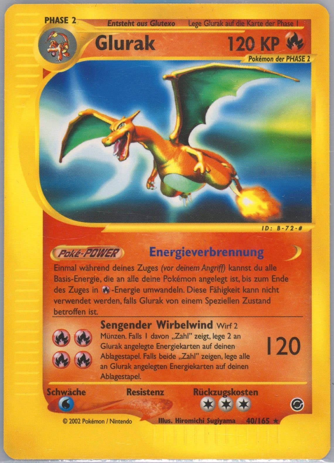 Glurak German (40) 2002 Pokemon Expedition