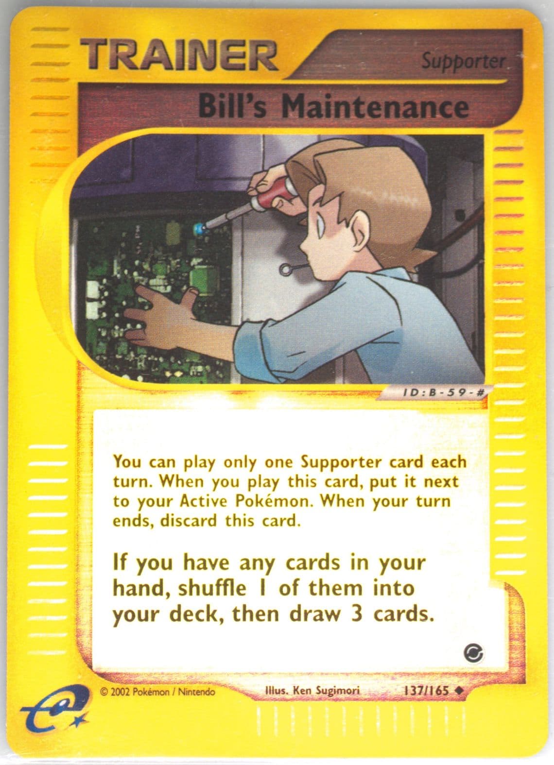 Bill's Maintenance-Reverse Foil (137) 2002 Pokemon Expedition