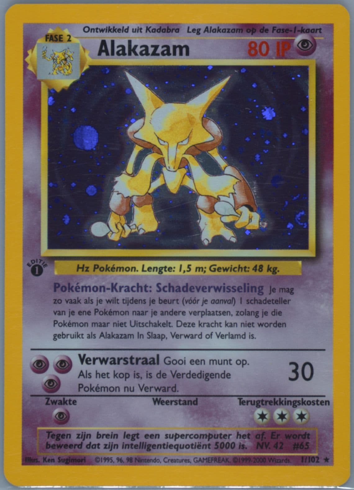 Alakazam-Holo 1st Edition (1) 1999 Pokemon Dutch