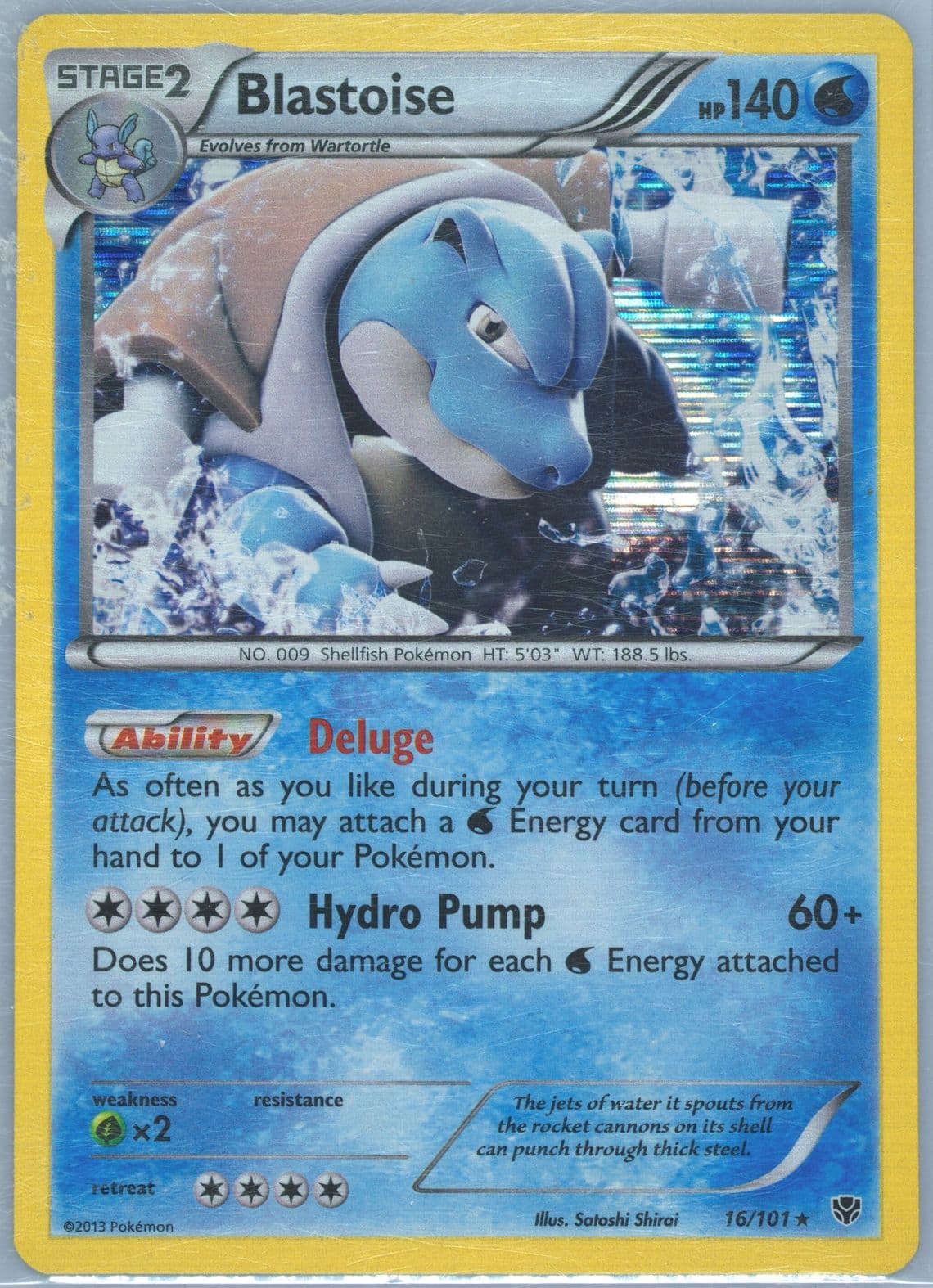 Blastoise-Holo (16) 2013 Pokemon Black & White Plasma Blast
