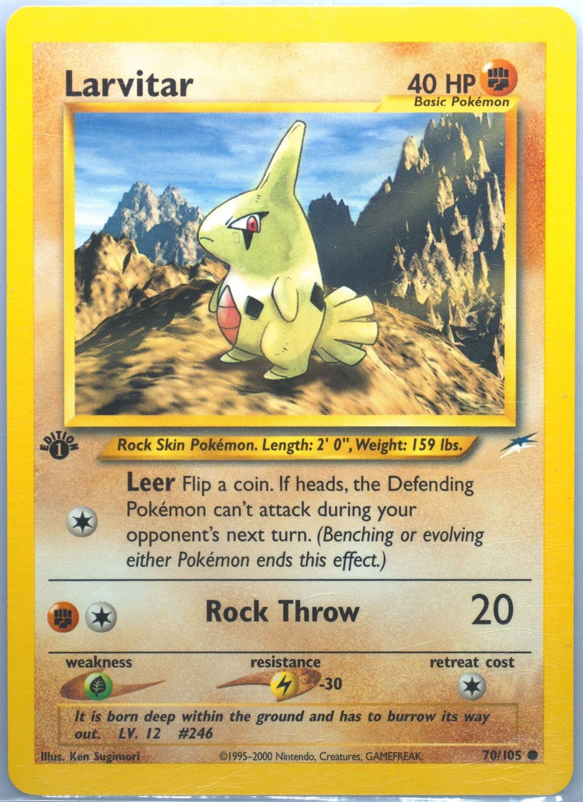 Larvitar 1st Edition (70) 2002 Pokemon Neo Destiny