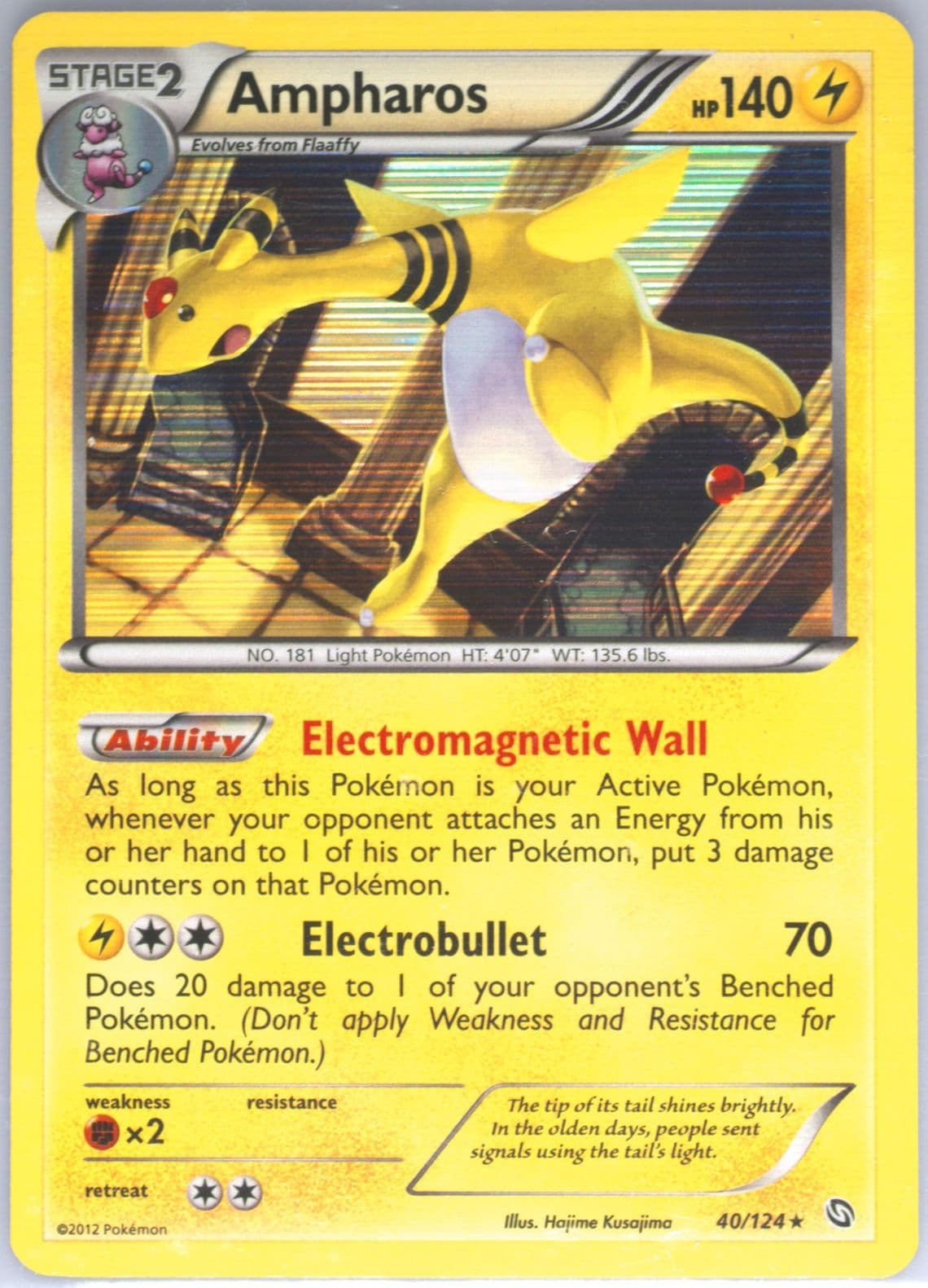 Ampharos-Holo (40) 2012 Pokemon Black & White Dragons Exalted