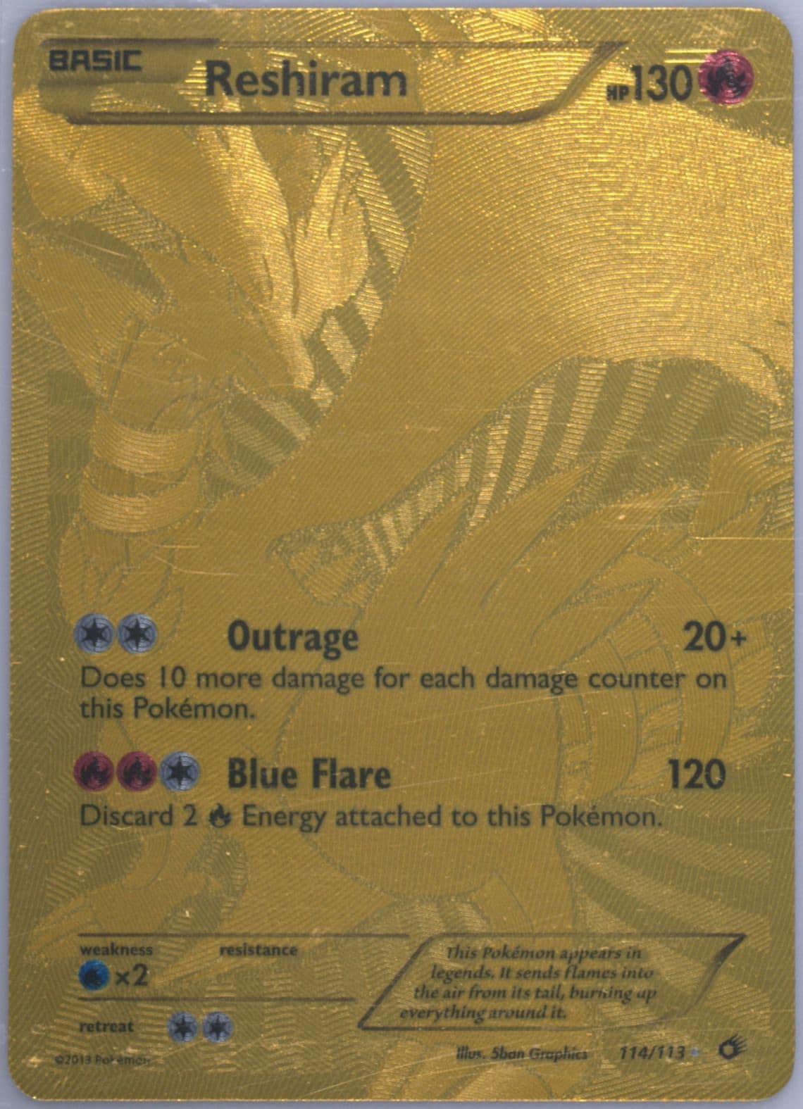 Full Art/Reshiram (114) 2013 Pokemon Black & White Legendary Treasures