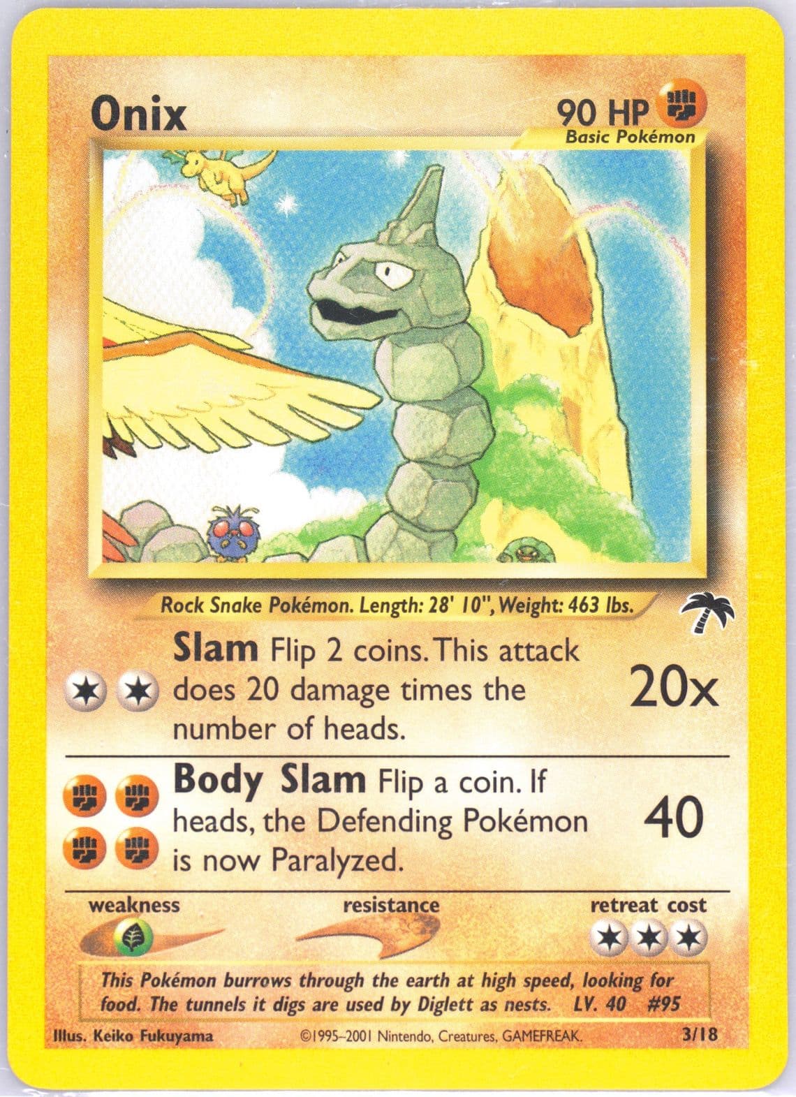 Onix (3) 2001 Pokemon Southern Islands Promo