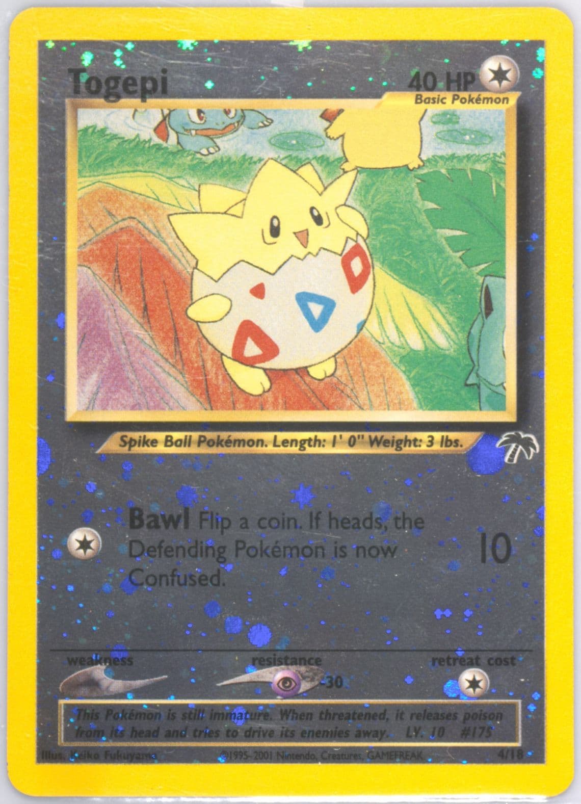Togepi-Holo (4) 2001 Pokemon Southern Islands Promo
