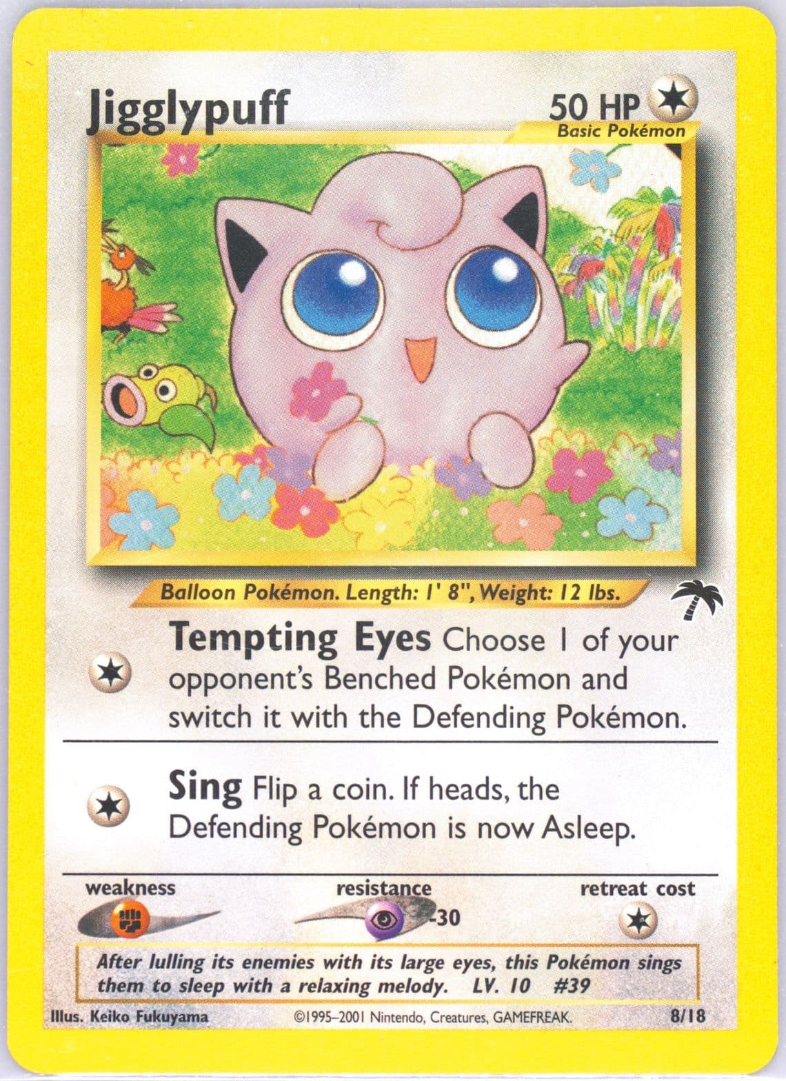 Jigglypuff (8) 2001 Pokemon Southern Islands Promo