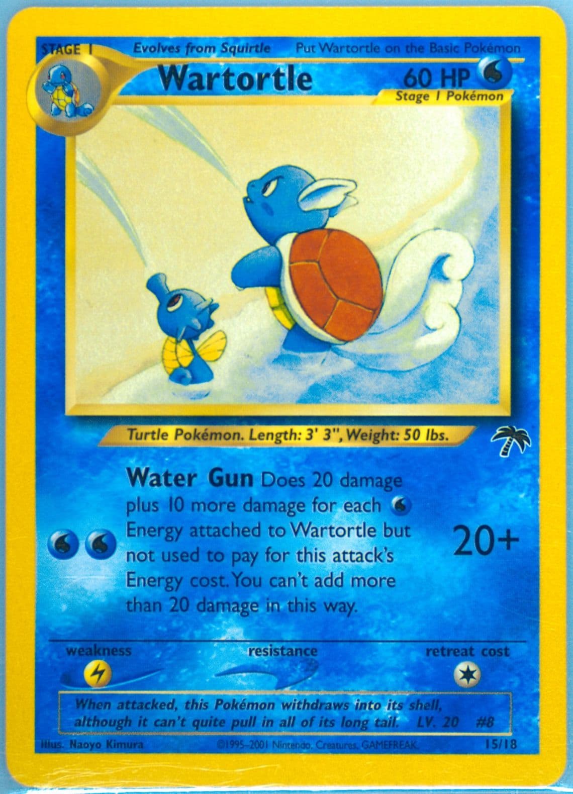Wartortle (15) 2001 Pokemon Southern Islands Promo