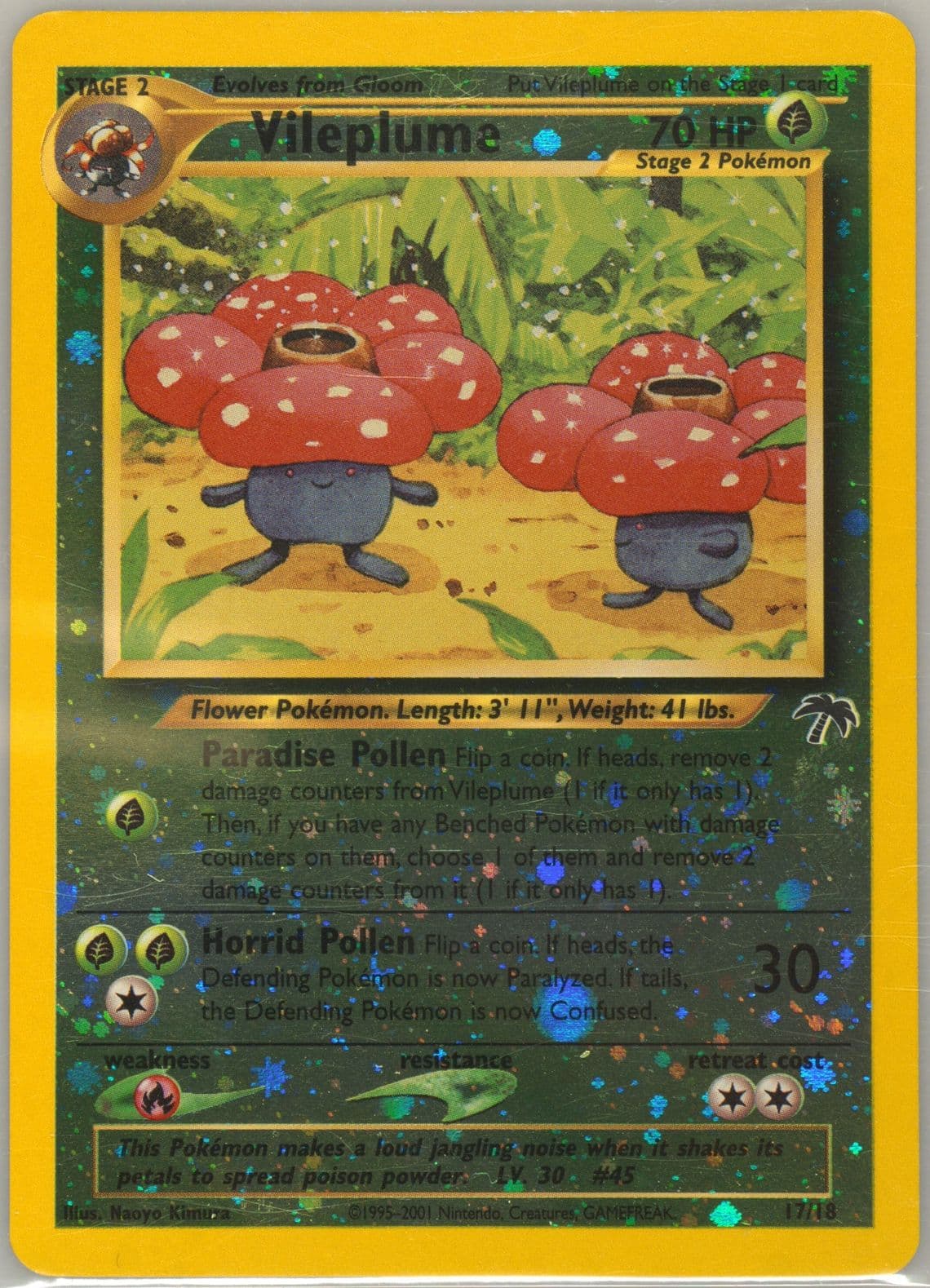 Vileplume-Holo (17) 2001 Pokemon Southern Islands Promo