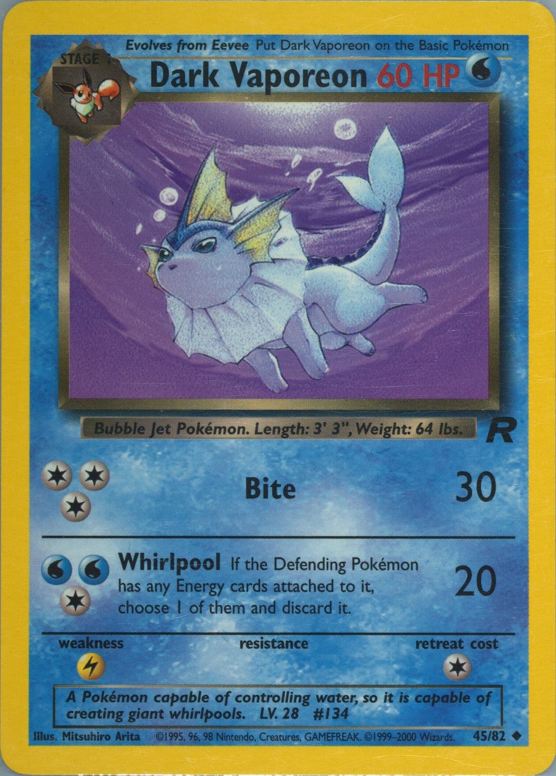 Dark Vaporeon (45) 2000 Pokemon Rocket