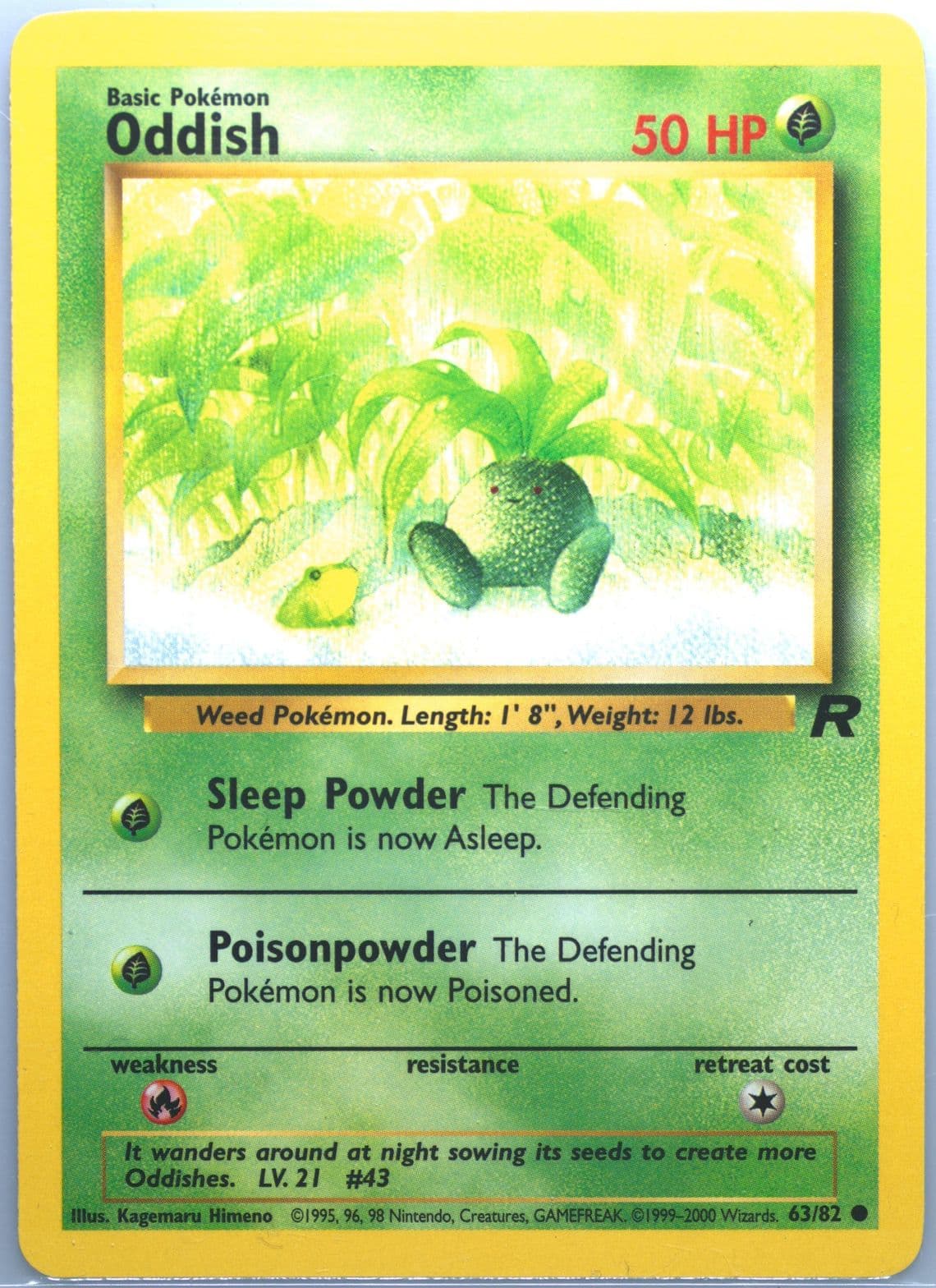 Oddish (63) 2000 Pokemon Rocket