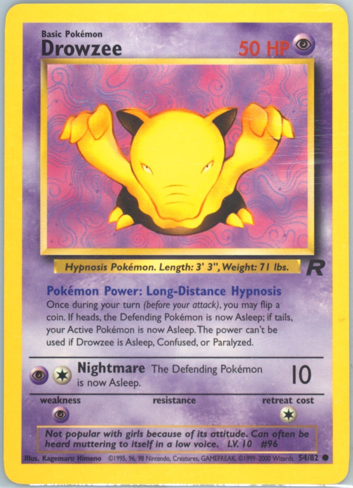 Drowzee (54) 2000 Pokemon Rocket