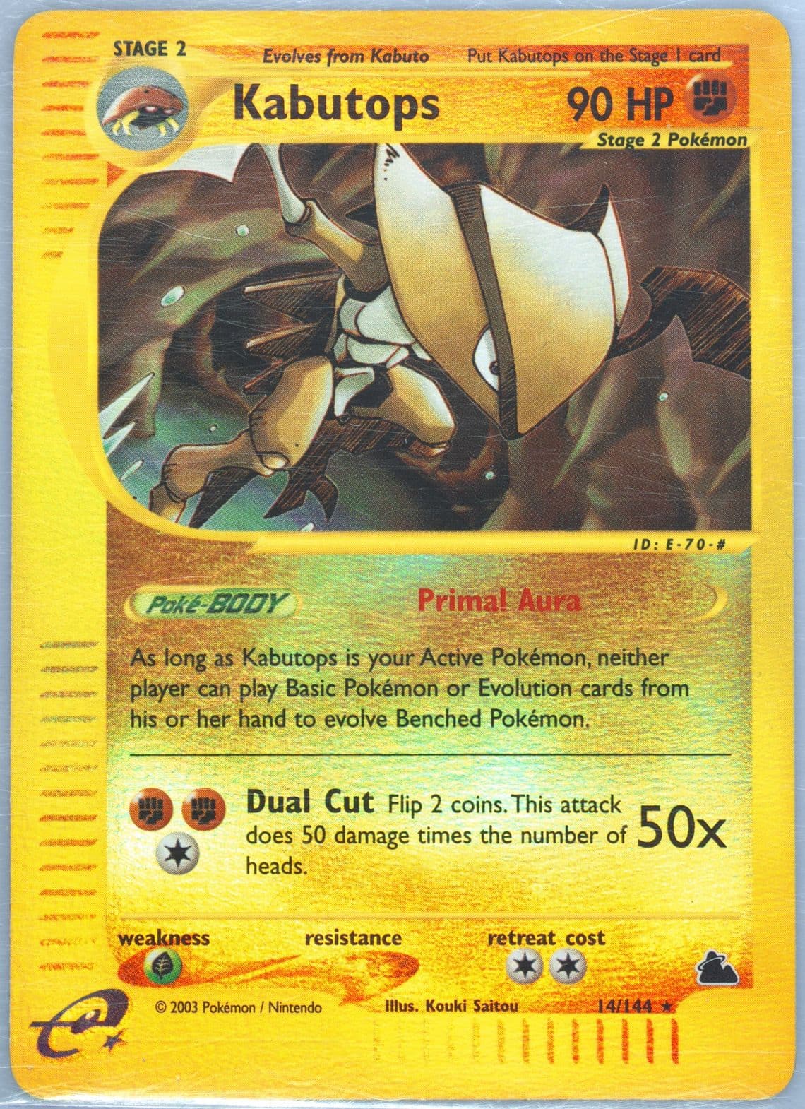 Kabutops-Reverse Foil (14) 2003 Pokemon Skyridge