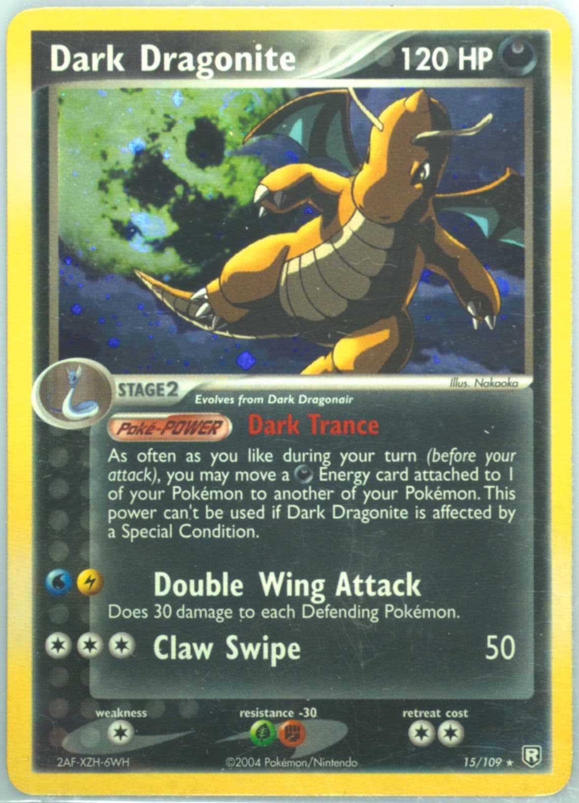 Dark Dragonite-Holo Cosmos-James Theme Deck (15) 2004 Pokemon EX Team Rocket Returns