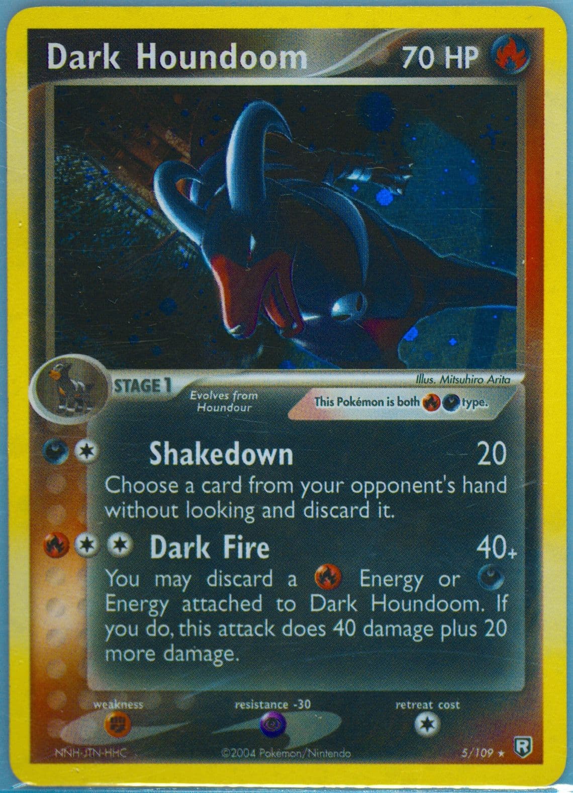 Dark Houndoom-Holo (5) 2004 Pokemon EX Team Rocket Returns