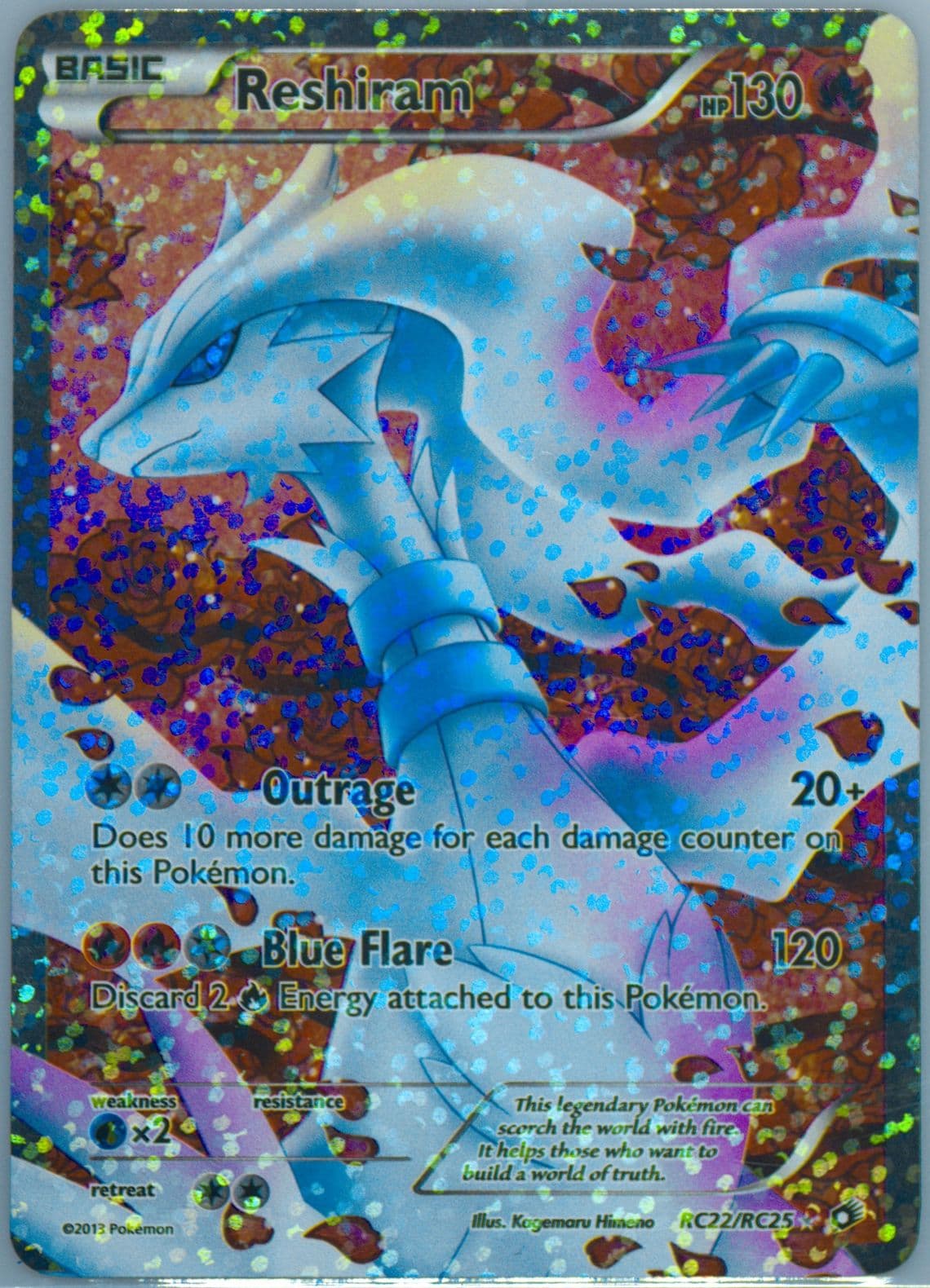 Full Art/Reshiram (RC22) 2013 Pokemon Black & White Legendary Treasures Radiant Collection