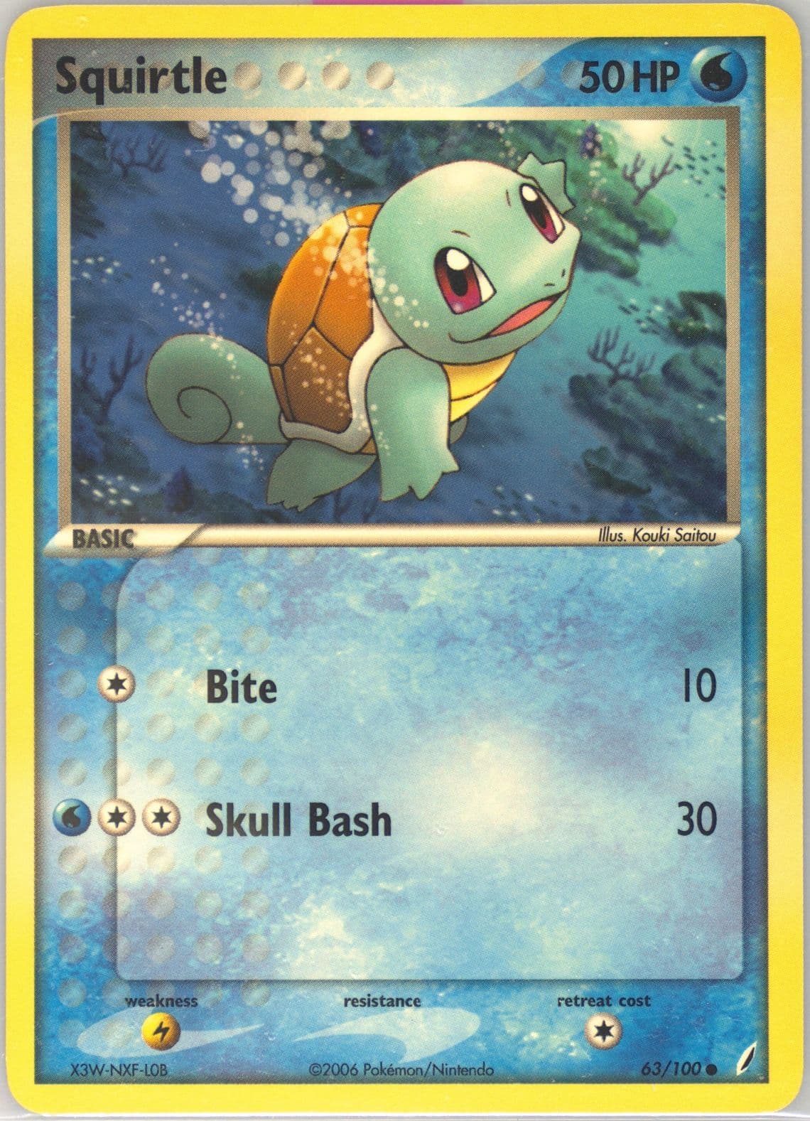 Squirtle (63) 2006 Pokemon EX Crystal Guardians