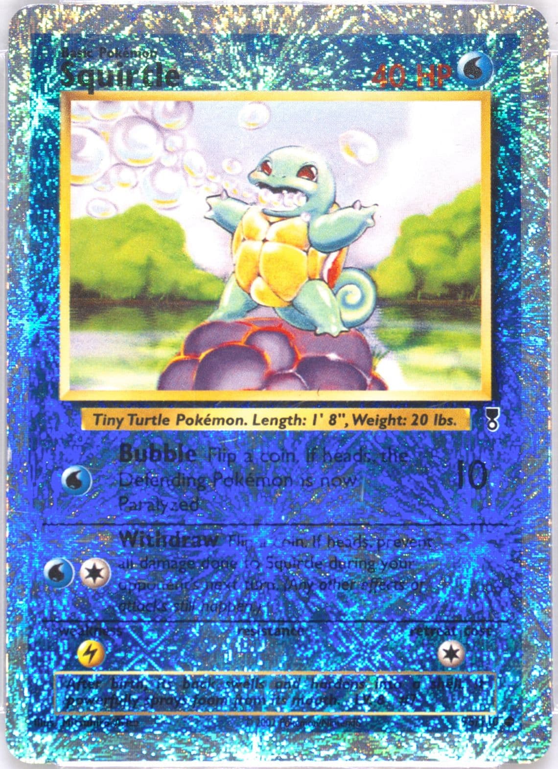 Squirtle-Reverse Foil (95) 2002 Pokemon Legendary Collection