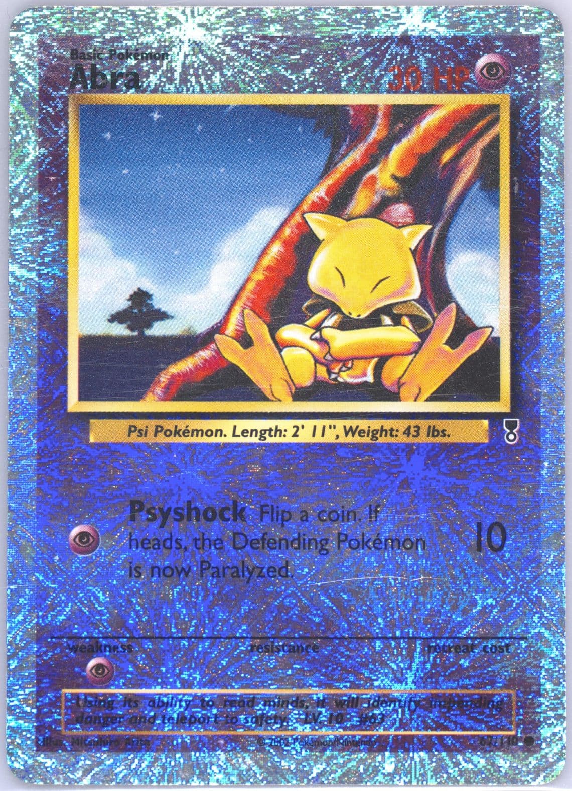 Abra-Reverse Foil (67) 2002 Pokemon Legendary Collection
