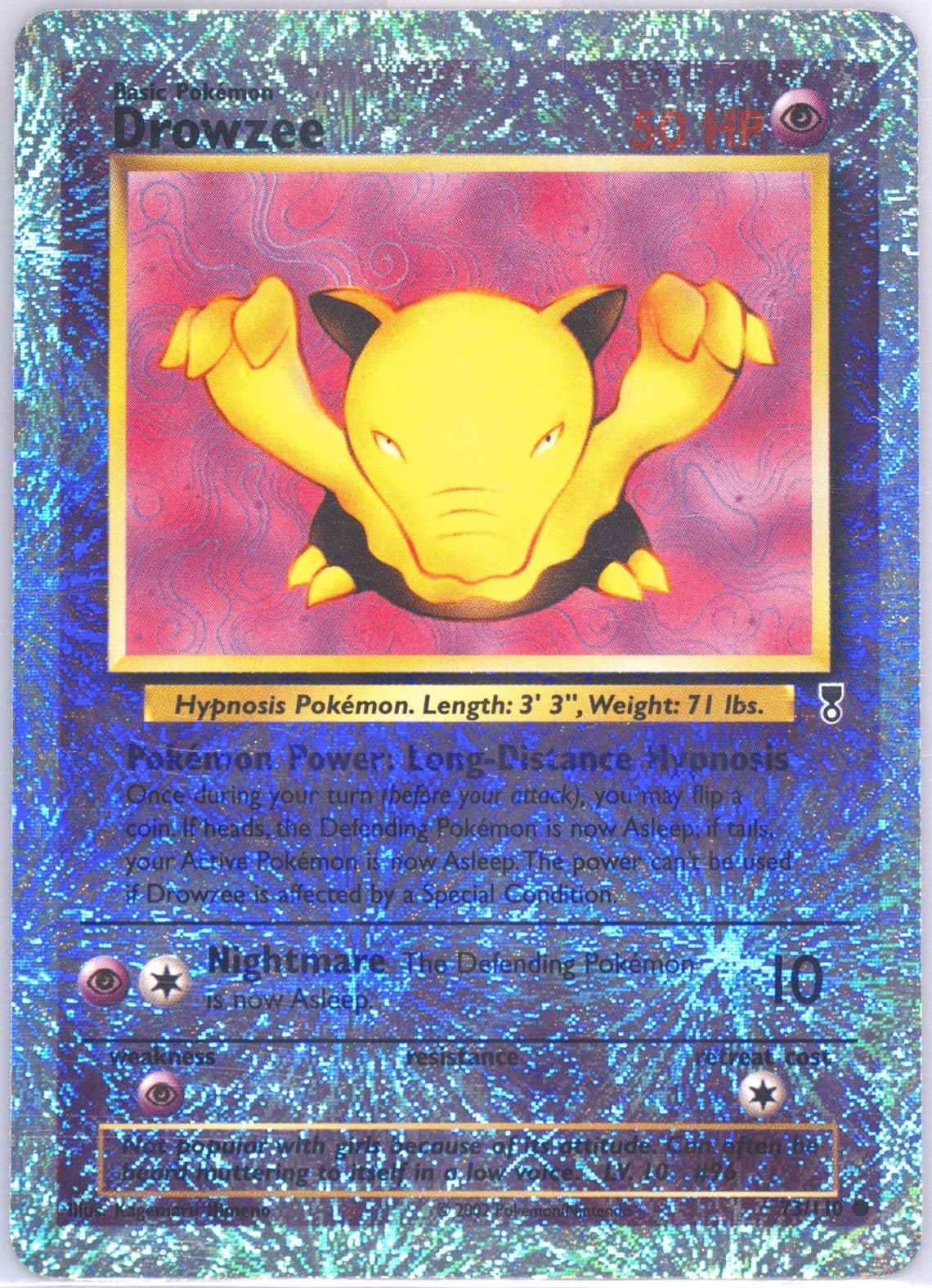 Drowzee-Reverse Foil (73) 2002 Pokemon Legendary Collection