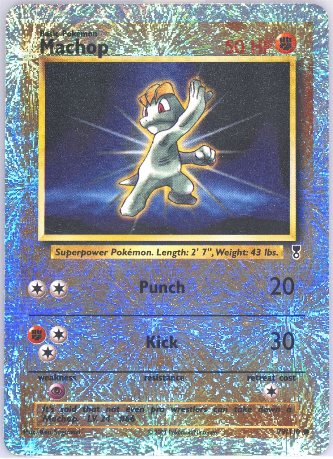 Machop-Reverse Foil (79) 2002 Pokemon Legendary Collection