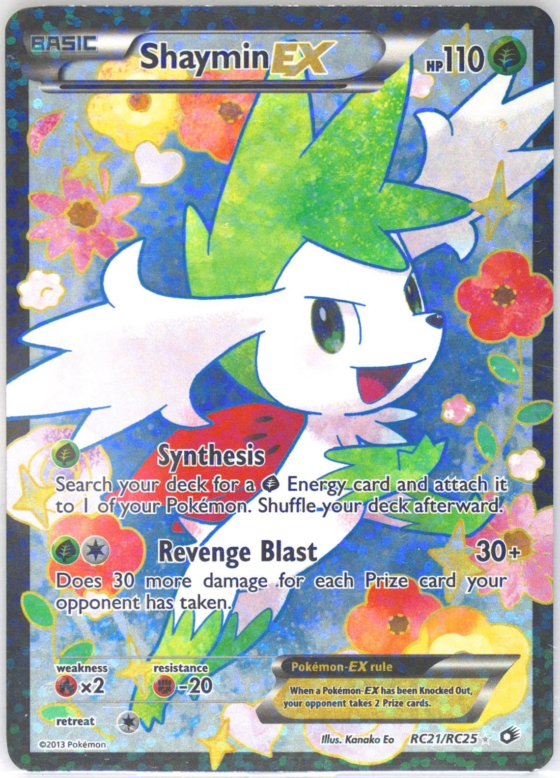 Full Art/Shaymin EX (RC21) 2013 Pokemon Black & White Legendary Treasures Radiant Collection