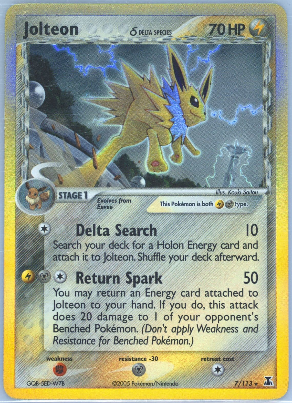 Jolteon-Holo (7) 2005 Pokemon EX Delta Species