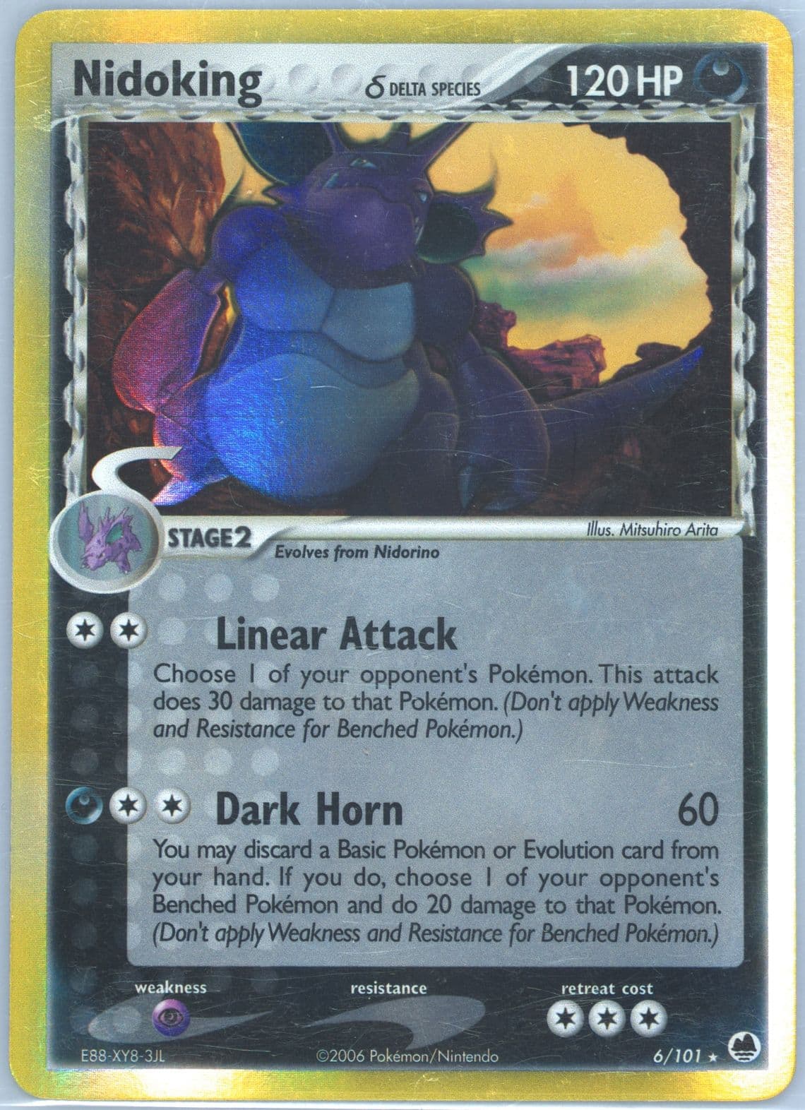 Nidoking-Holo (6) 2006 Pokemon EX Dragon Frontiers