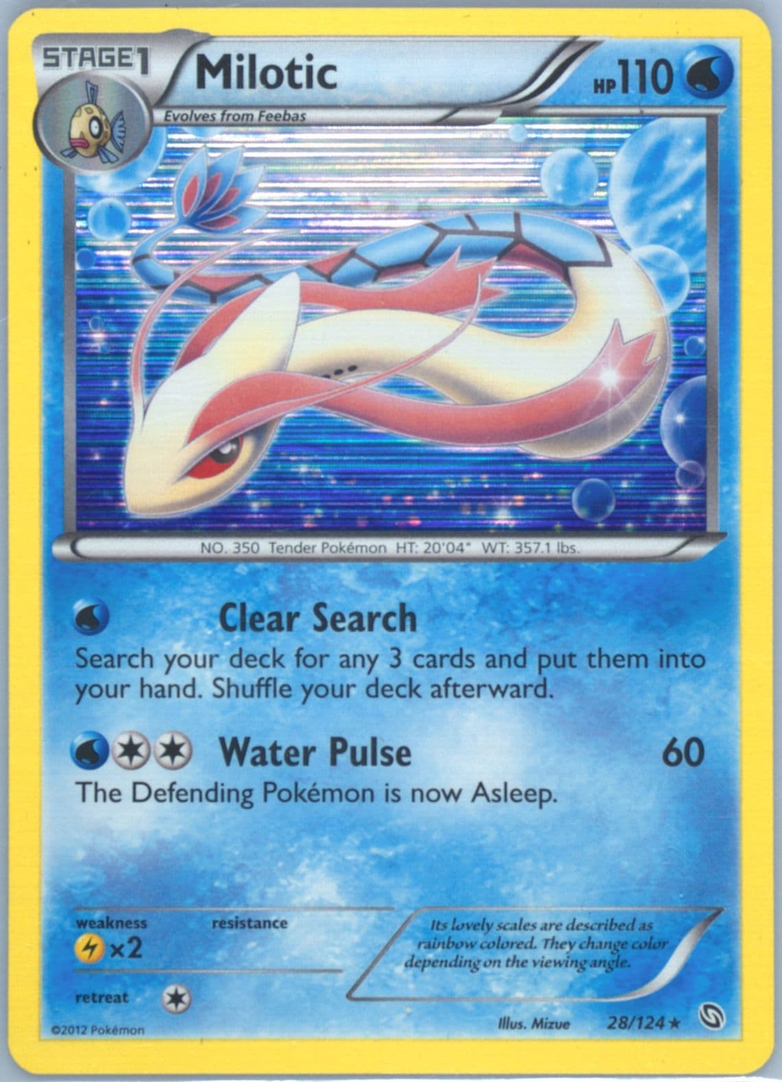 Milotic-Holo (28) 2012 Pokemon Black & White Dragons Exalted