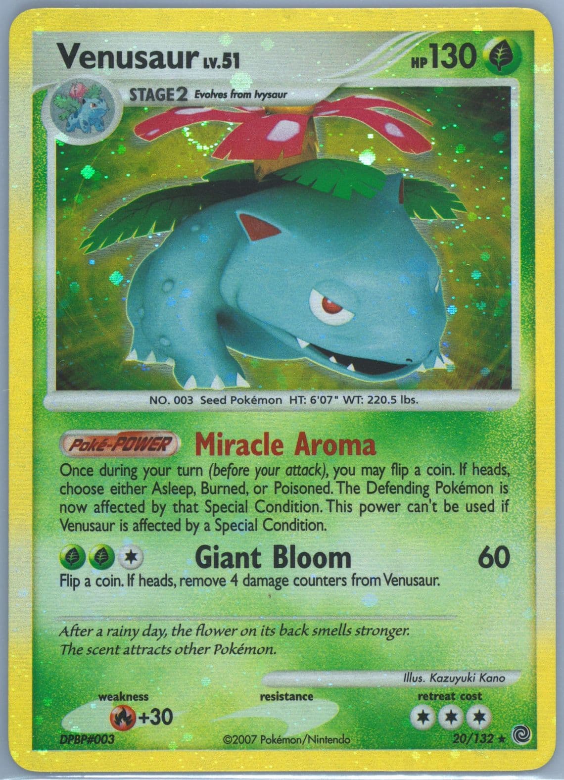 Venusaur-Holo (20) 2007 Pokemon Diamond & Pearl Secret Wonders