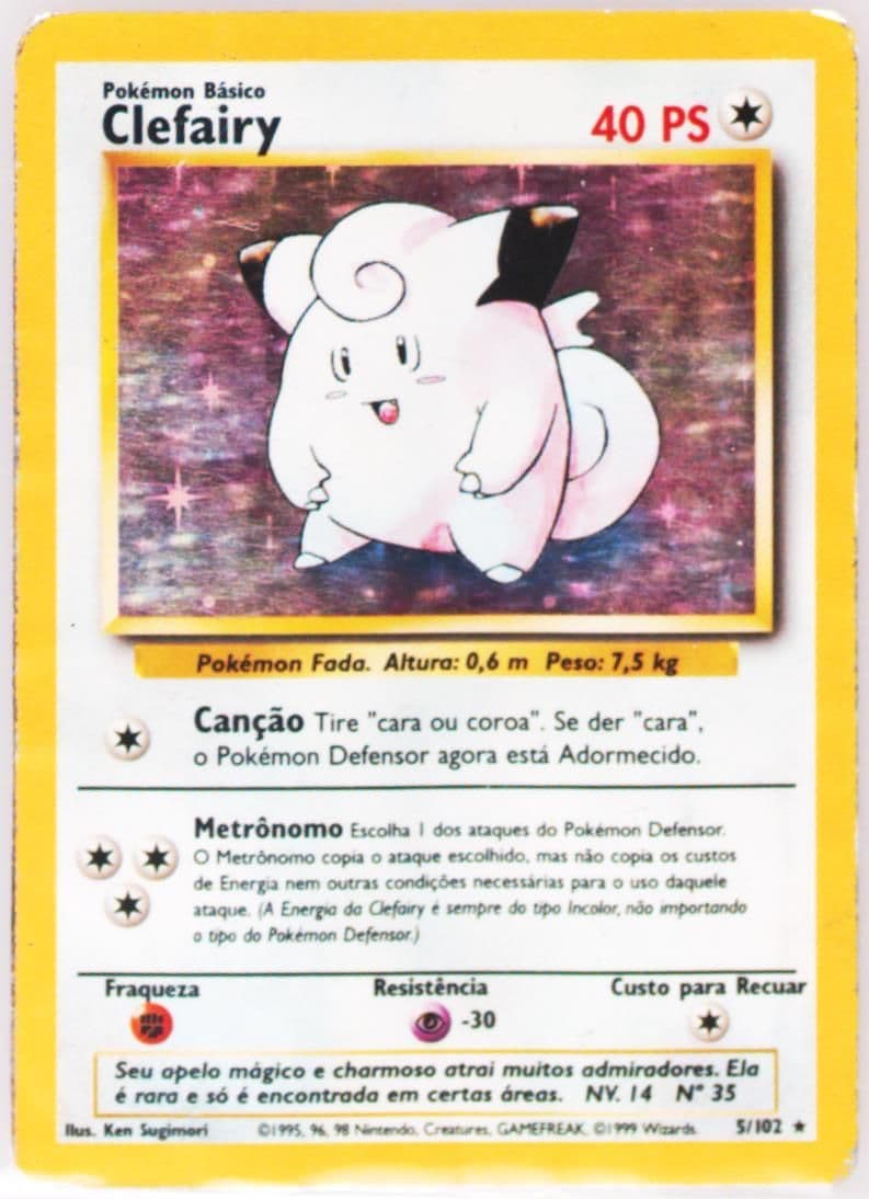 Clefairy-Holo (5) 1999 Pokemon Portuguese