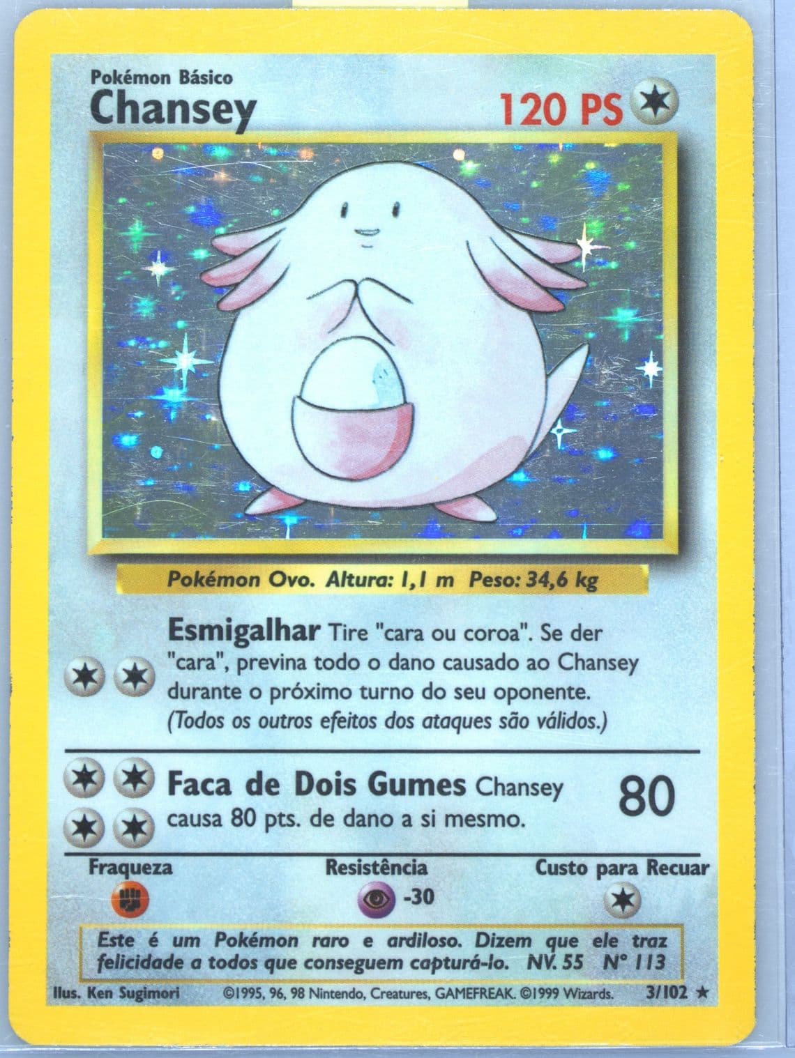 Chansey-Holo (3) 1999 Pokemon Portuguese