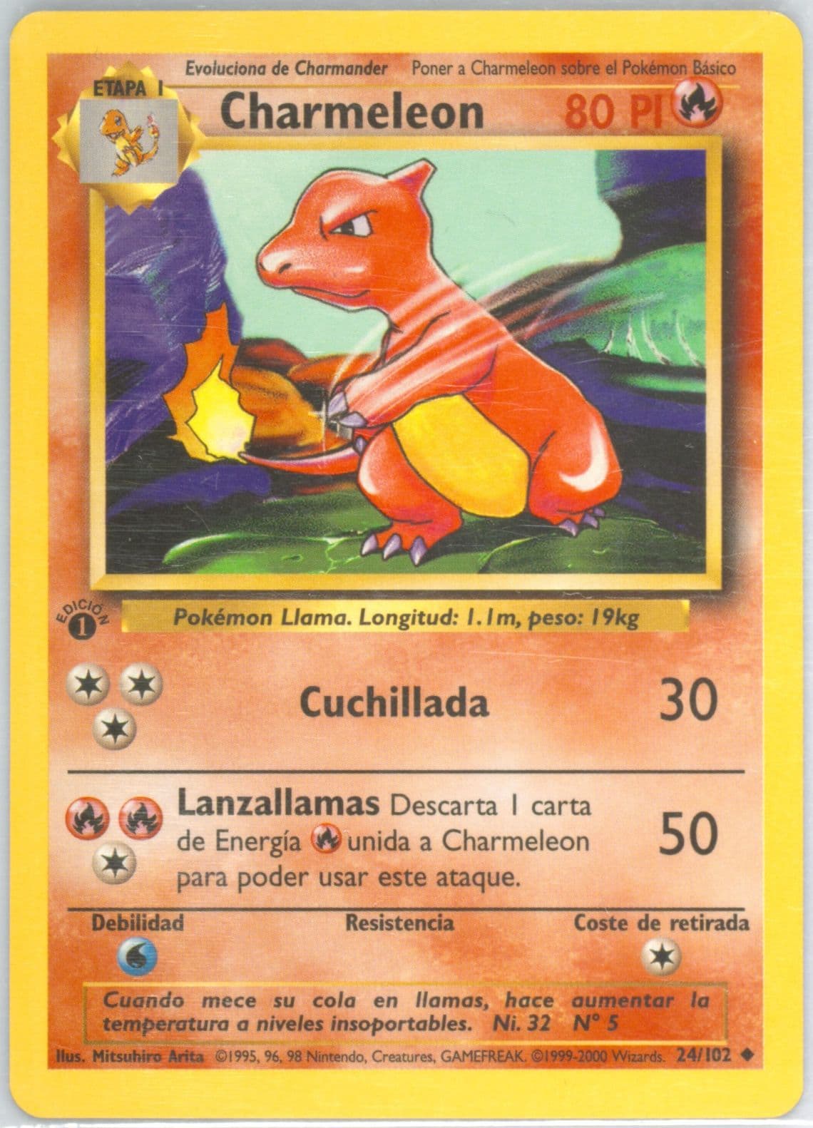Charmeleon 1st Edition (24) 1999 Pokemon Spanish