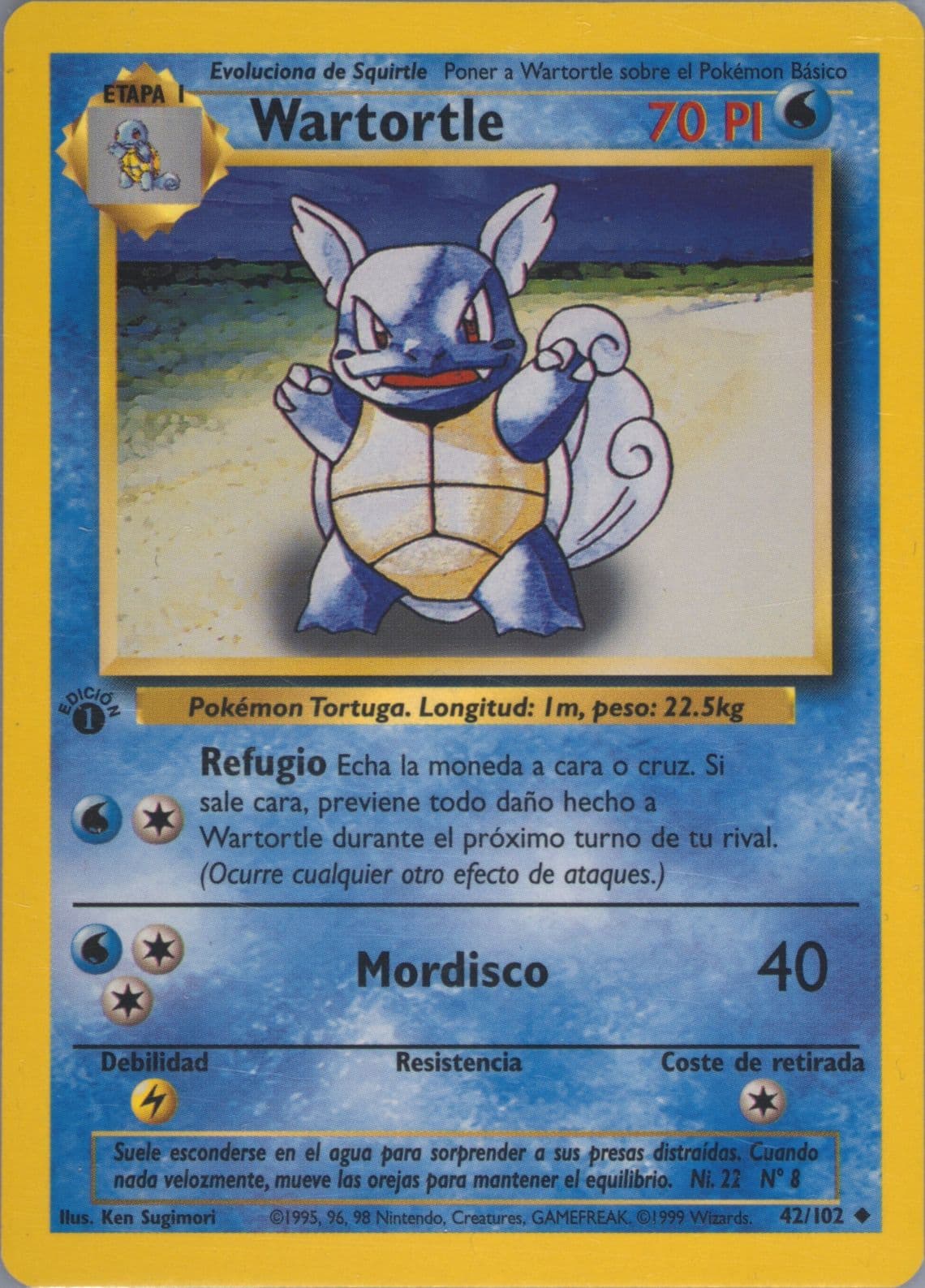 Wartortle 1st Edition (42) 1999 Pokemon Spanish