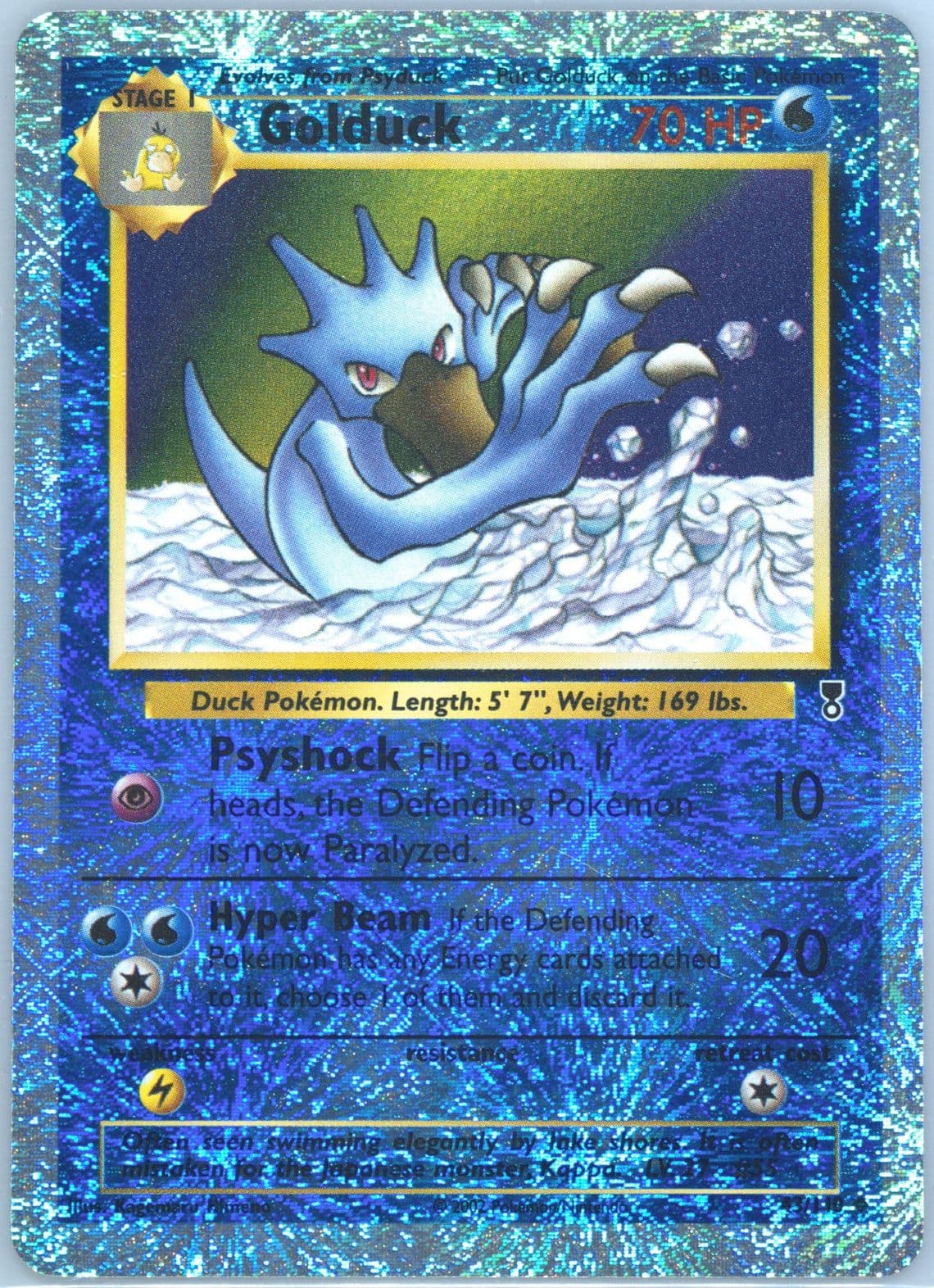 Golduck-Reverse Foil (43) 2002 Pokemon Legendary Collection