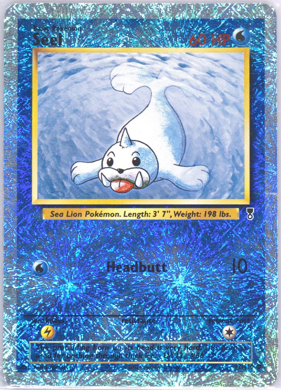 Seel-Reverse Foil (92) 2002 Pokemon Legendary Collection