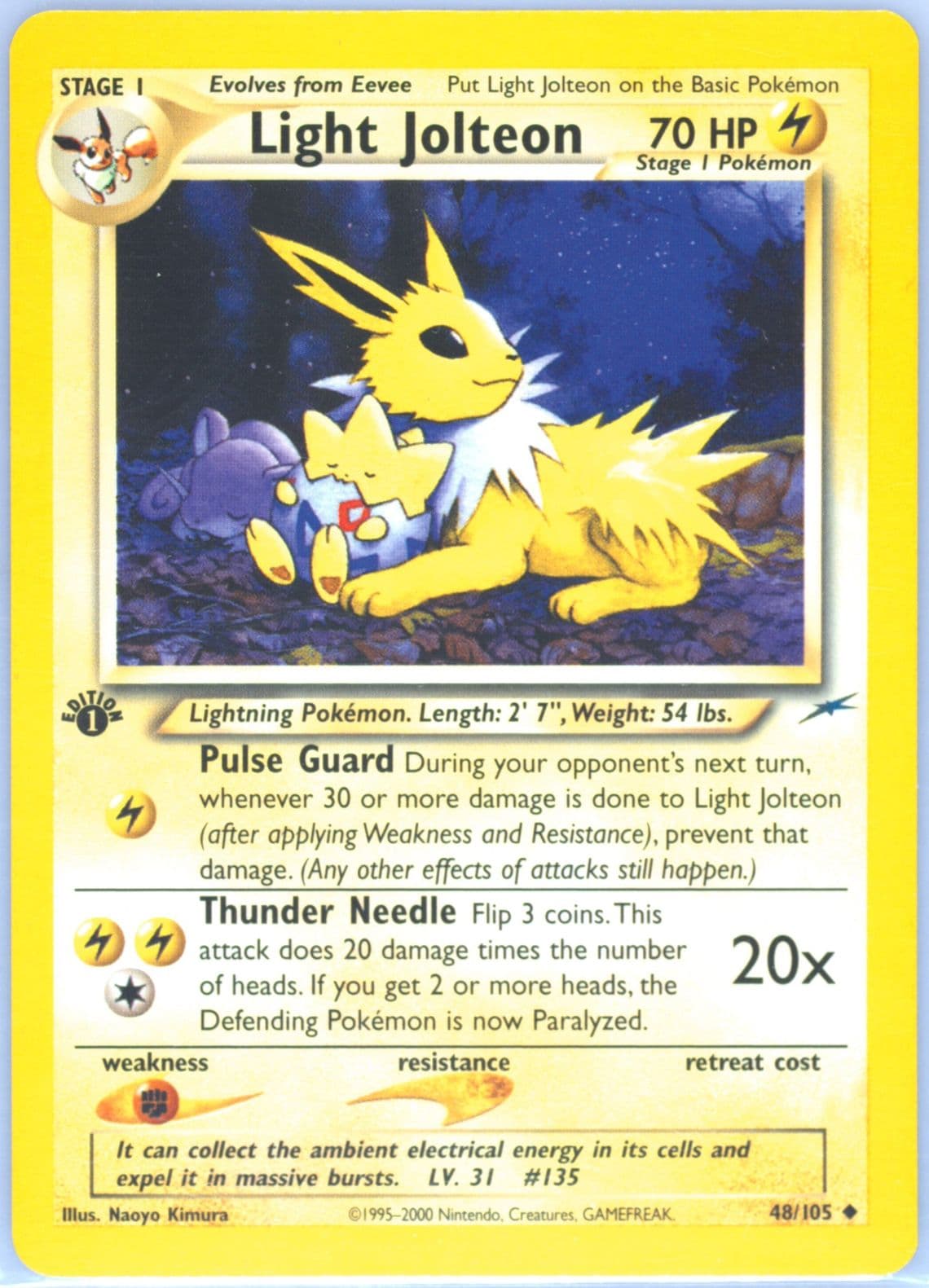 Light Jolteon 1st Edition (48) 2002 Pokemon Neo Destiny