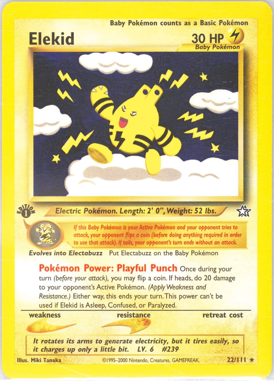 Elekid (22) 2000 Pokemon Neo Genesis 1st Edition